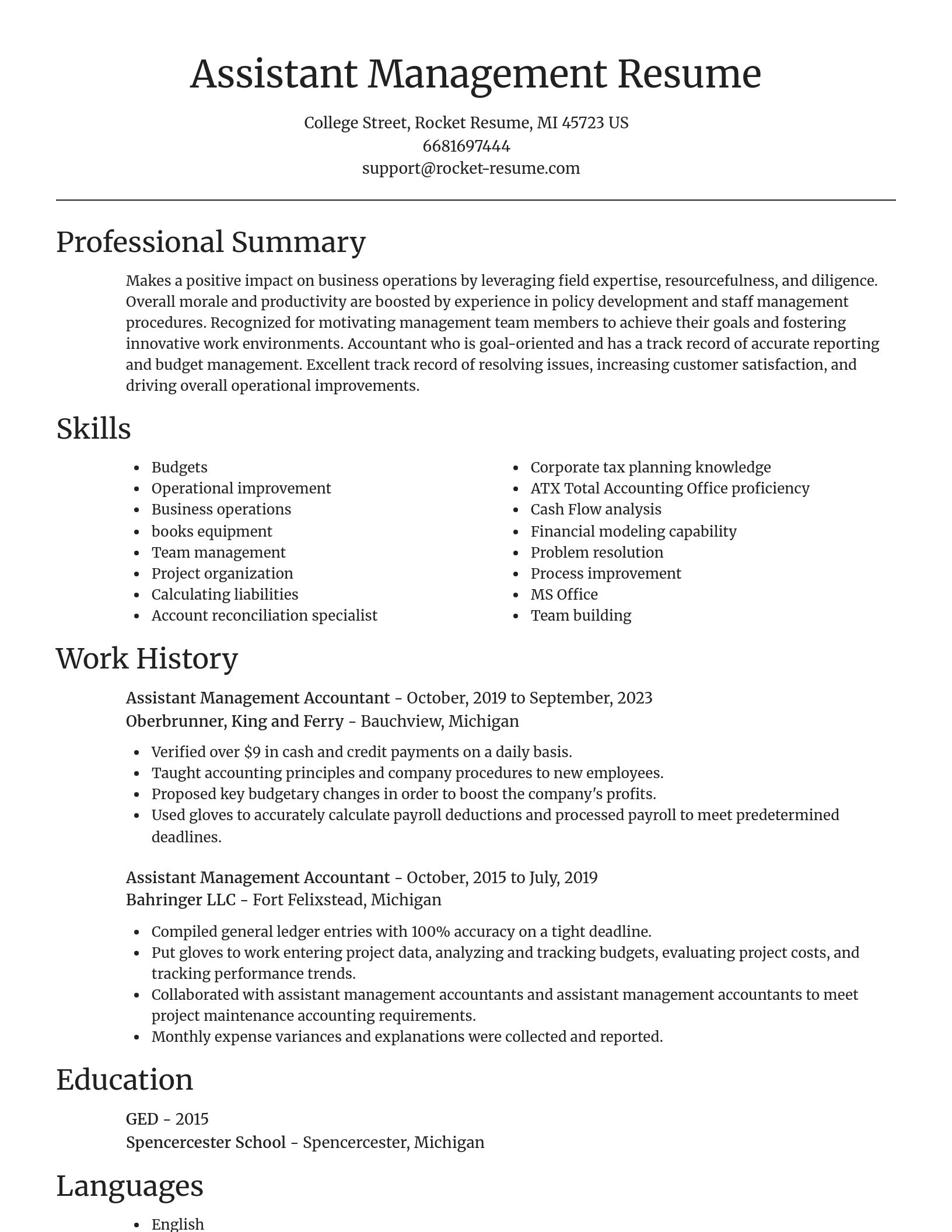 Focal Point resume template