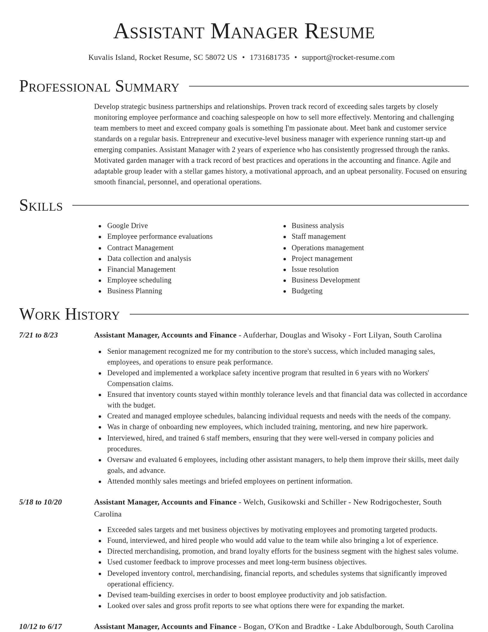 Director resume template