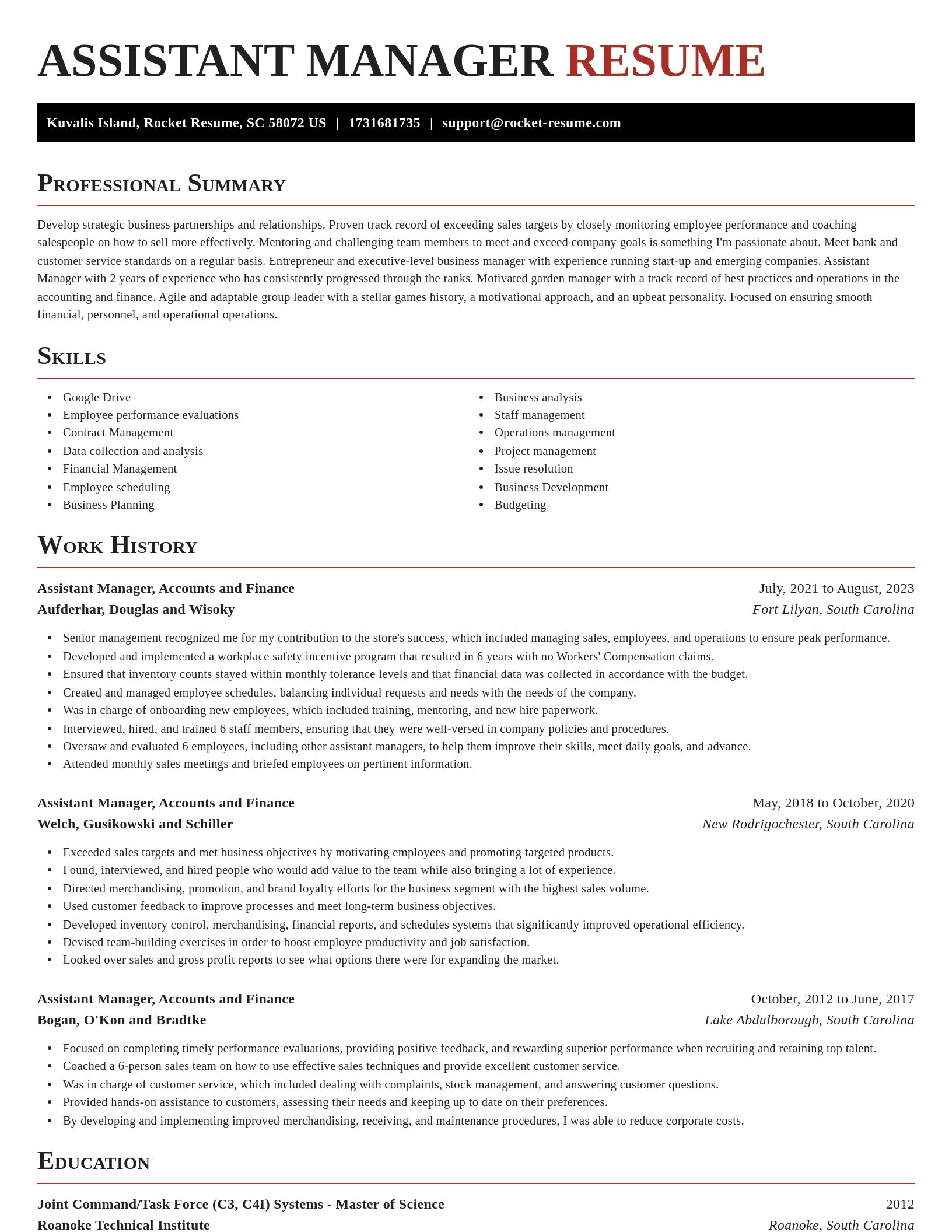 Exquisite resume template