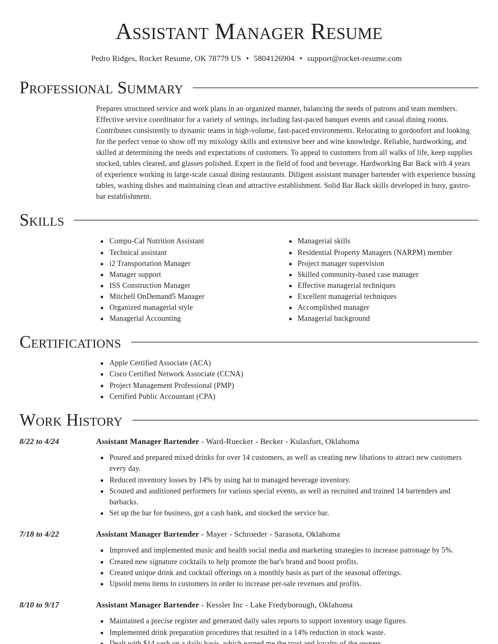 Director resume template