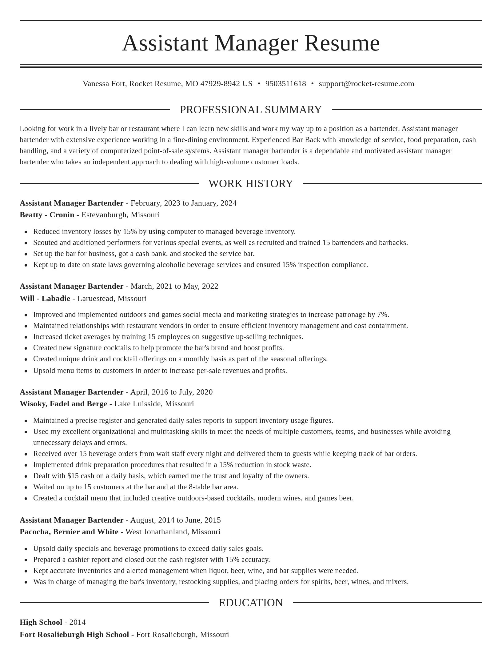 Elegant resume template
