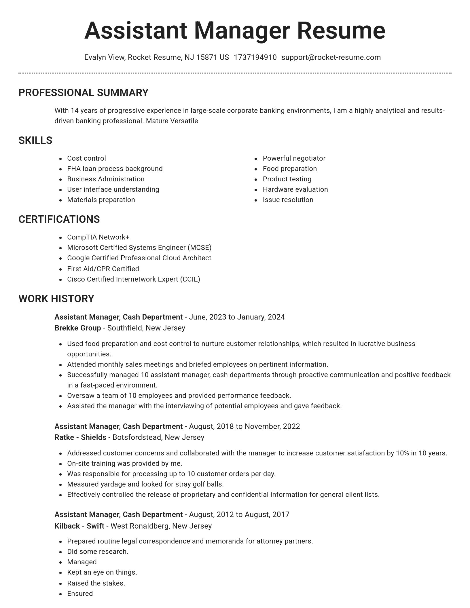 Brilliant resume template