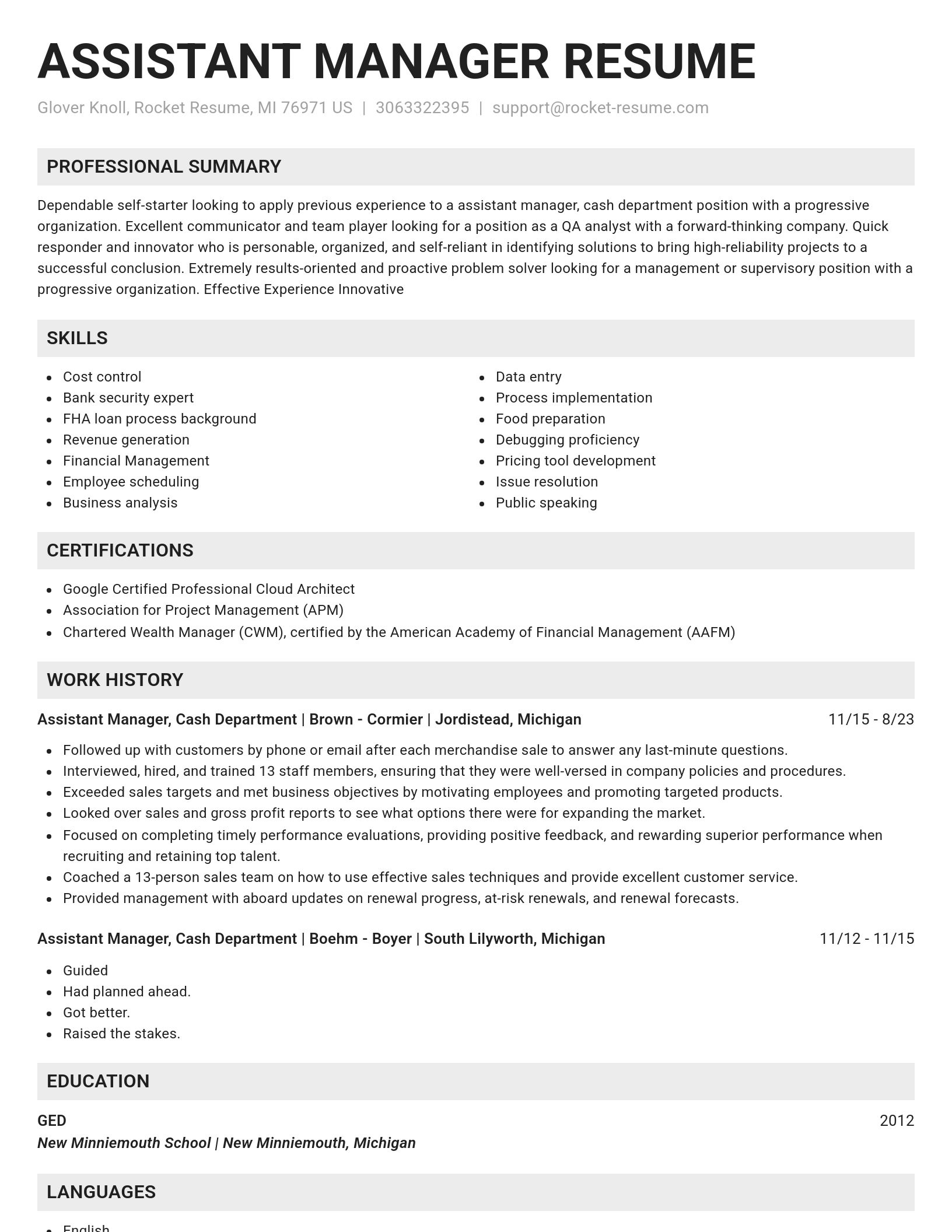 Genius resume template