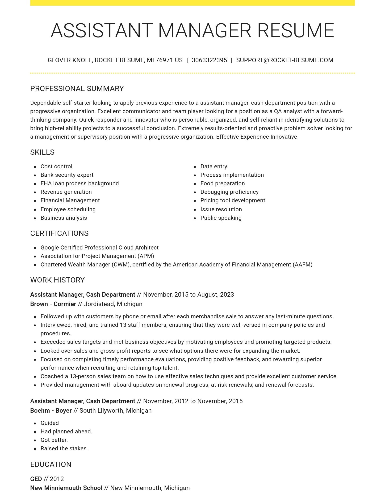 Grand resume template
