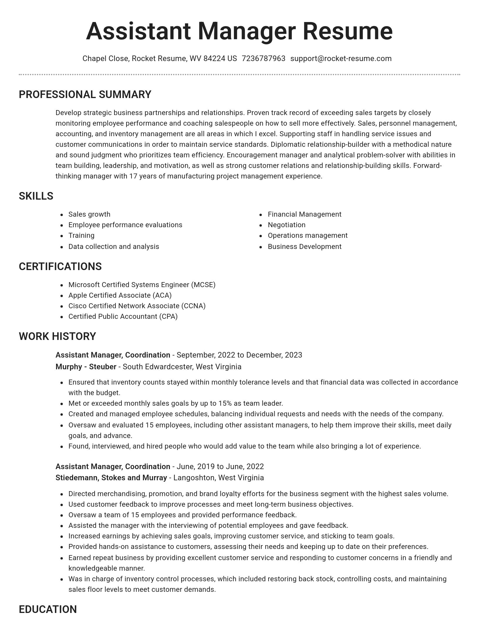 Brilliant resume template