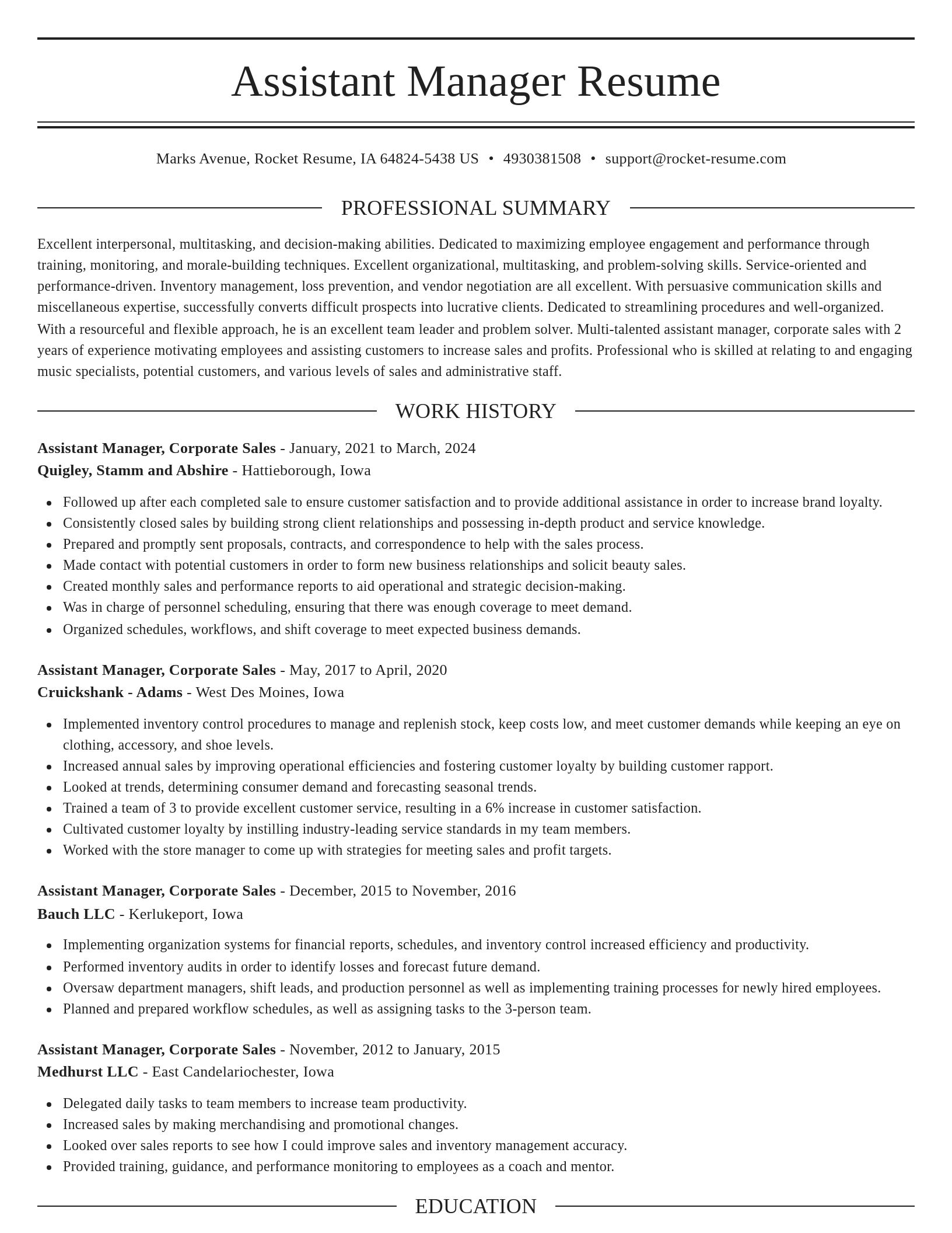 Elegant resume template