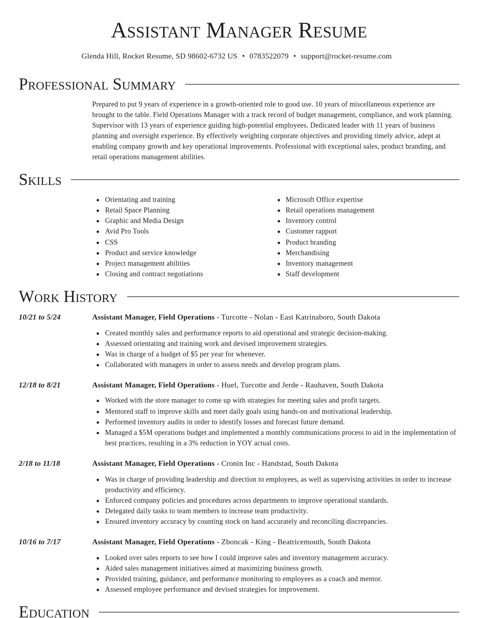 Director resume template