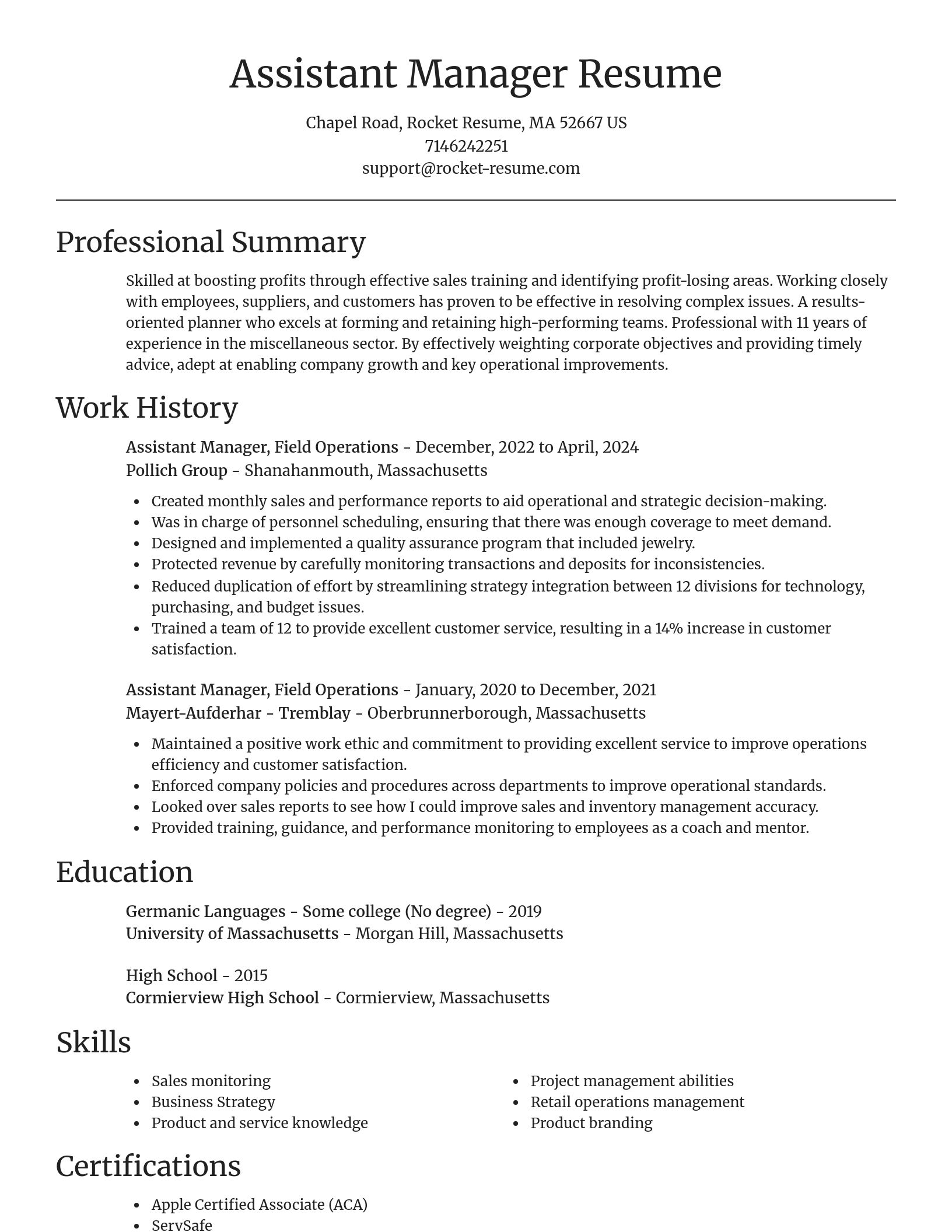 Focal Point resume template