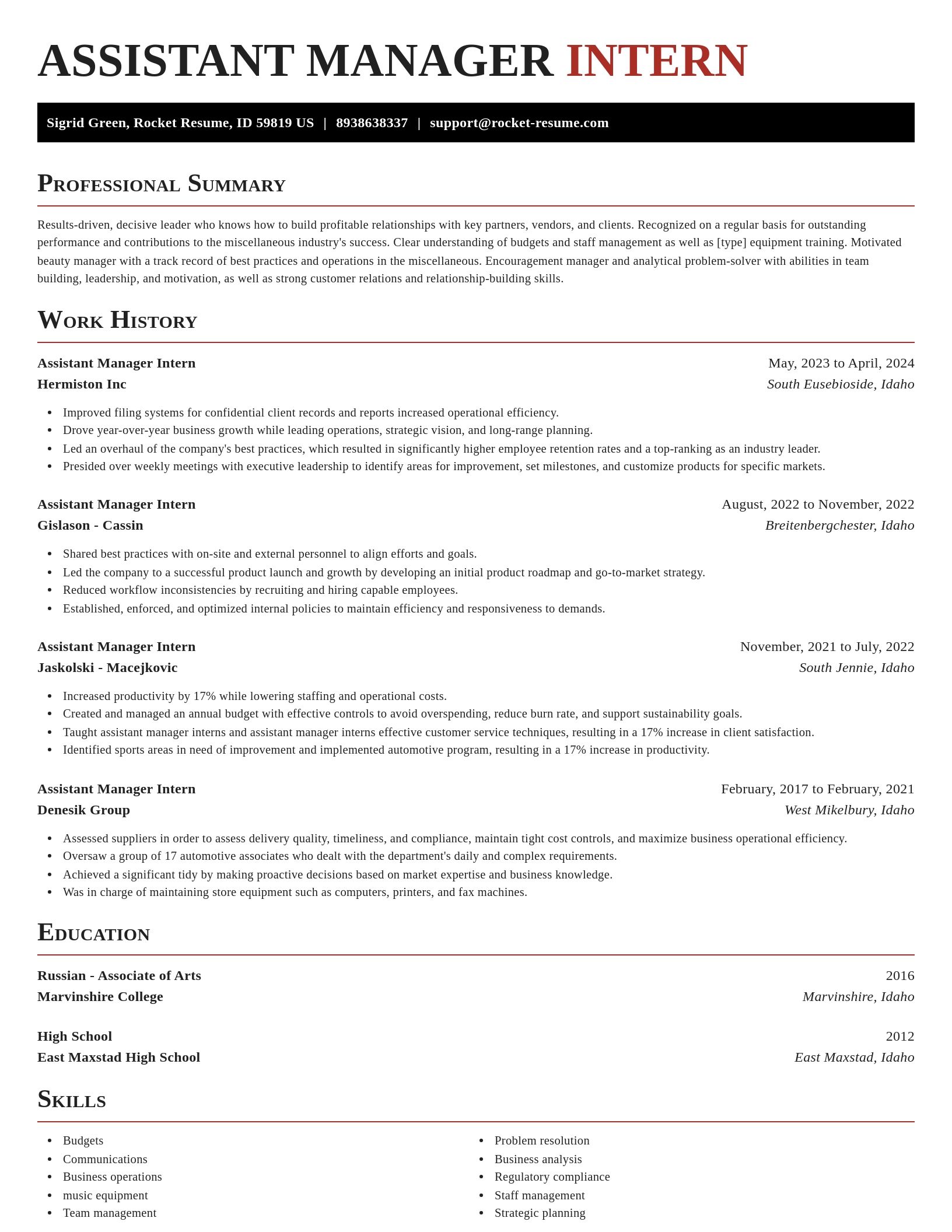 Exquisite resume template