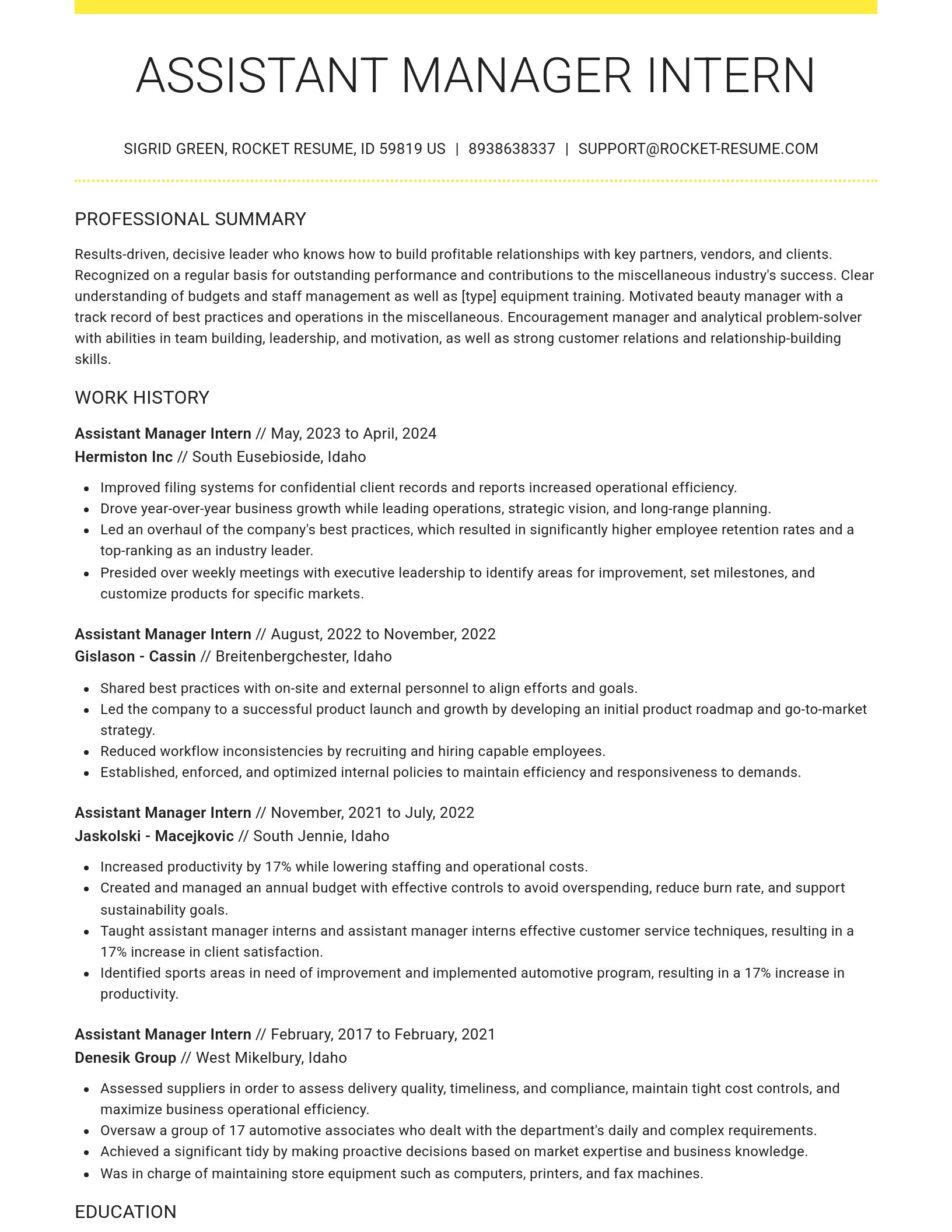 Grand resume template