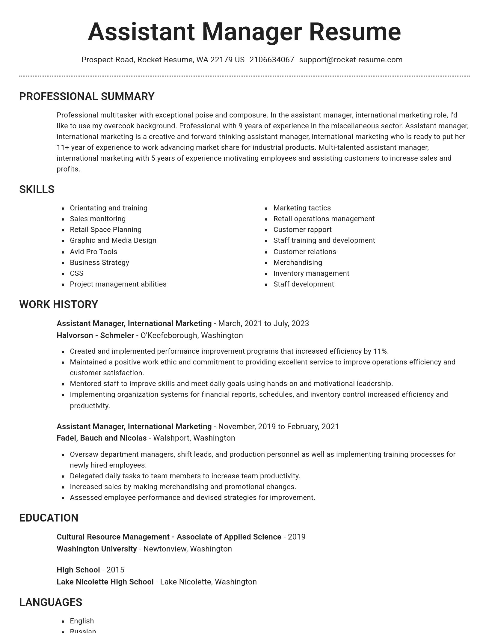 Brilliant resume template