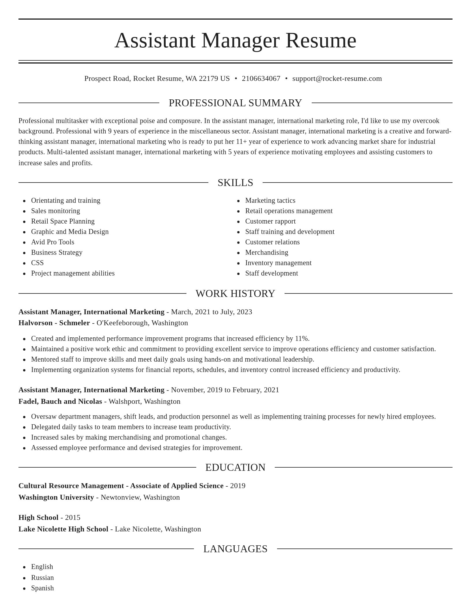 Elegant resume template