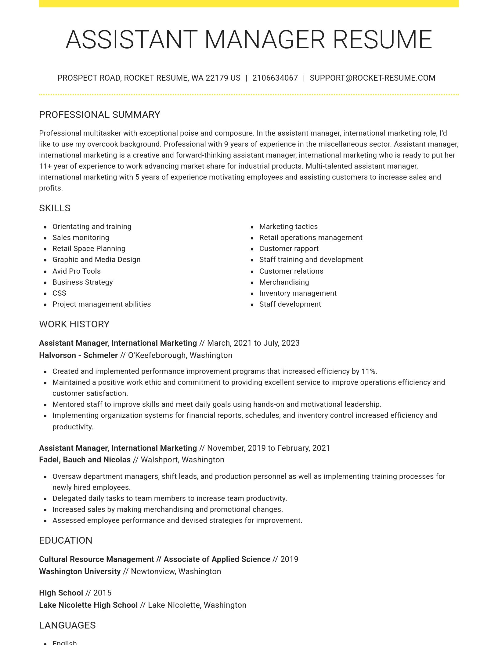 Grand resume template