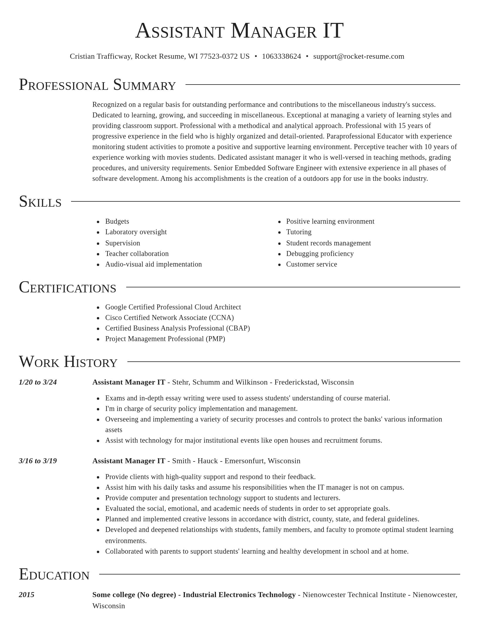 Director resume template