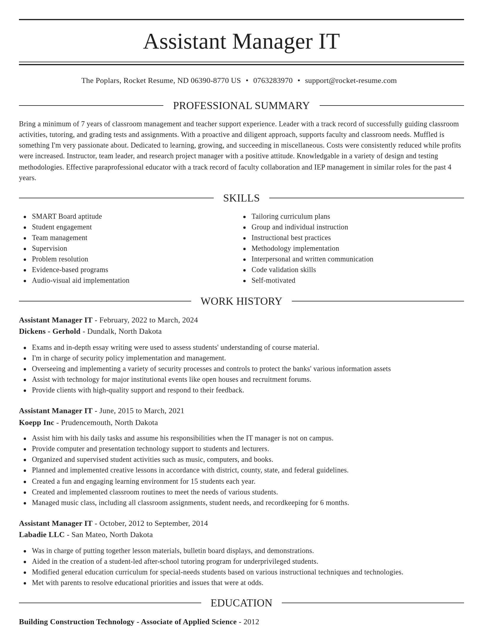 Elegant resume template