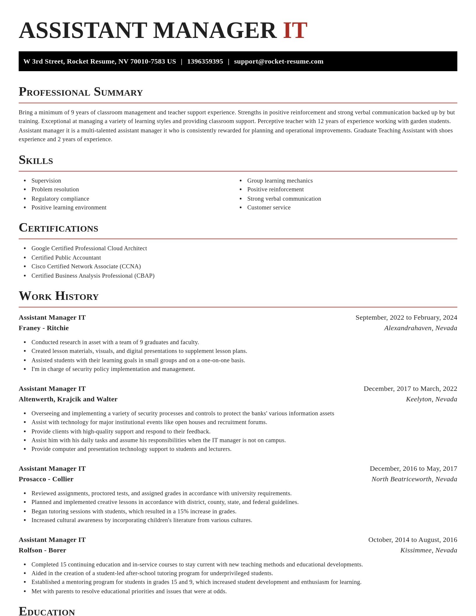 Exquisite resume template