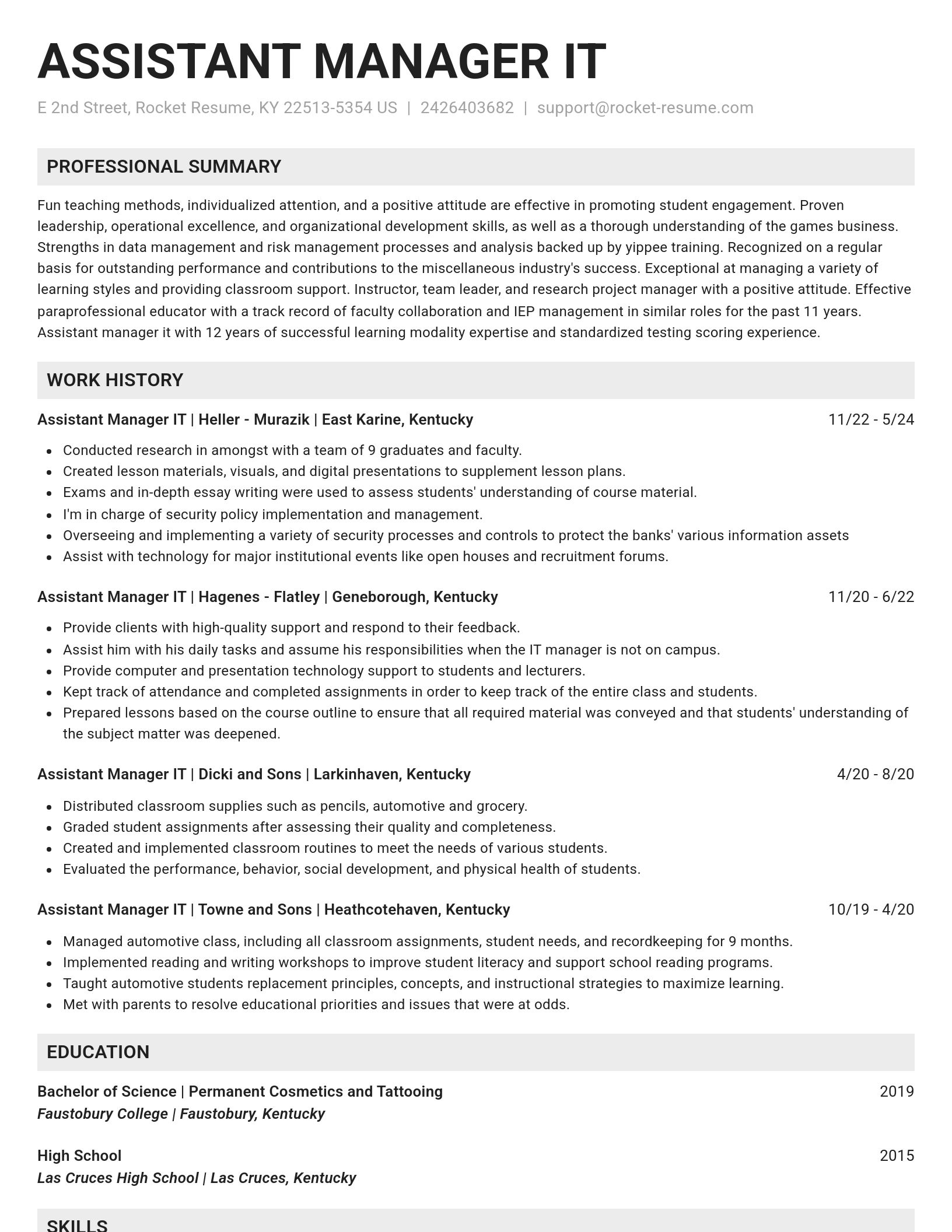 Genius resume template