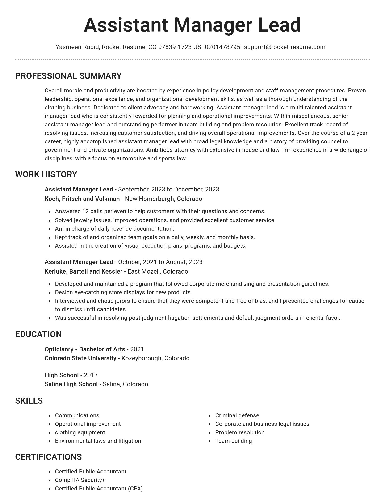 Brilliant resume template
