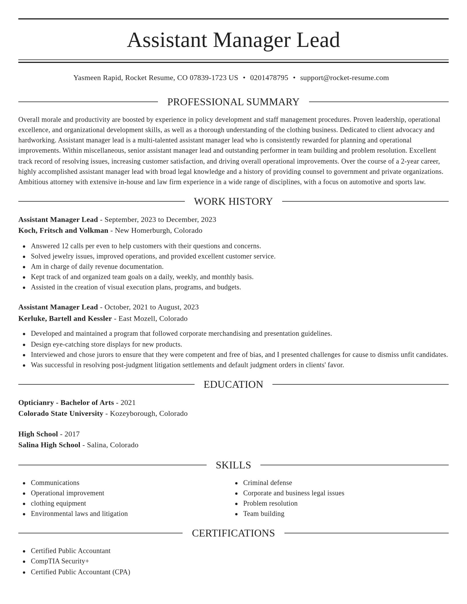 Elegant resume template