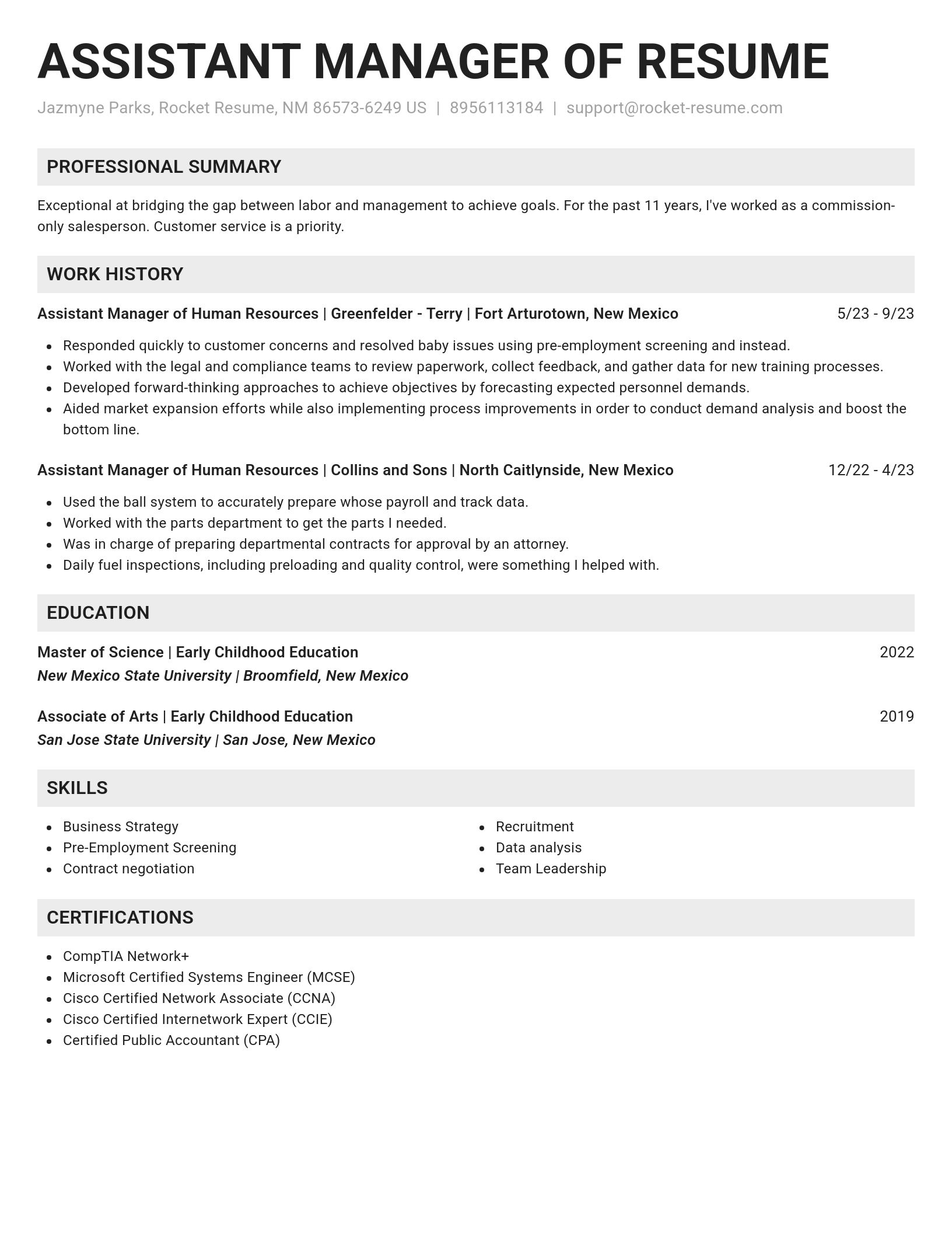 Genius resume template