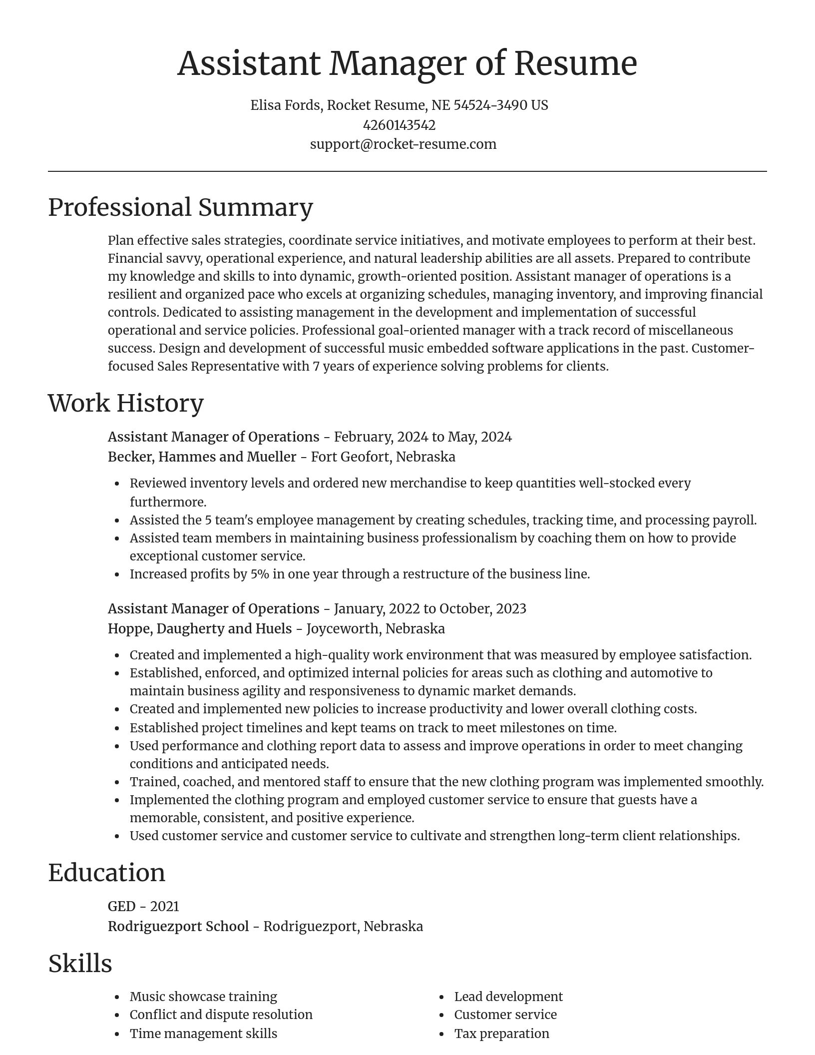Focal Point resume template