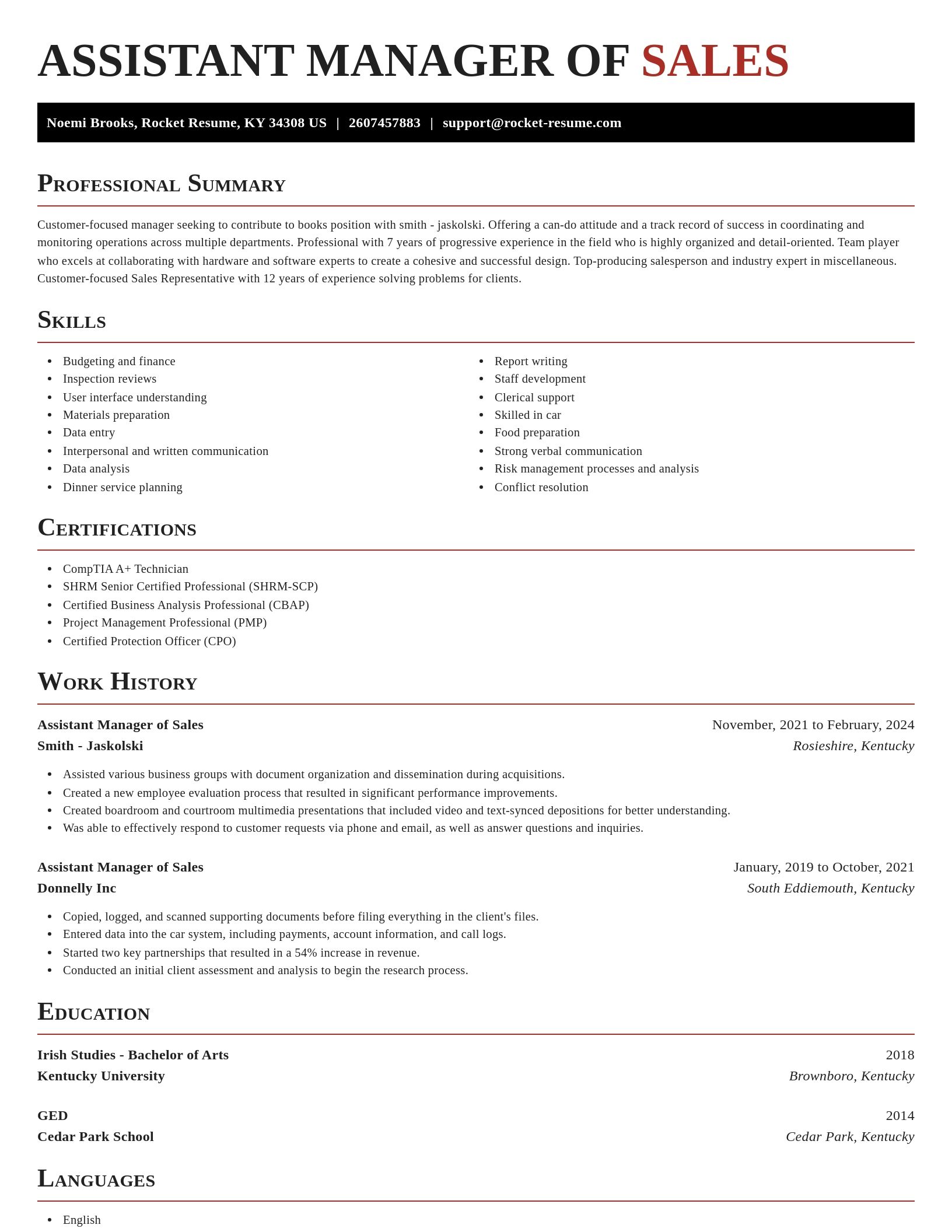 Exquisite resume template
