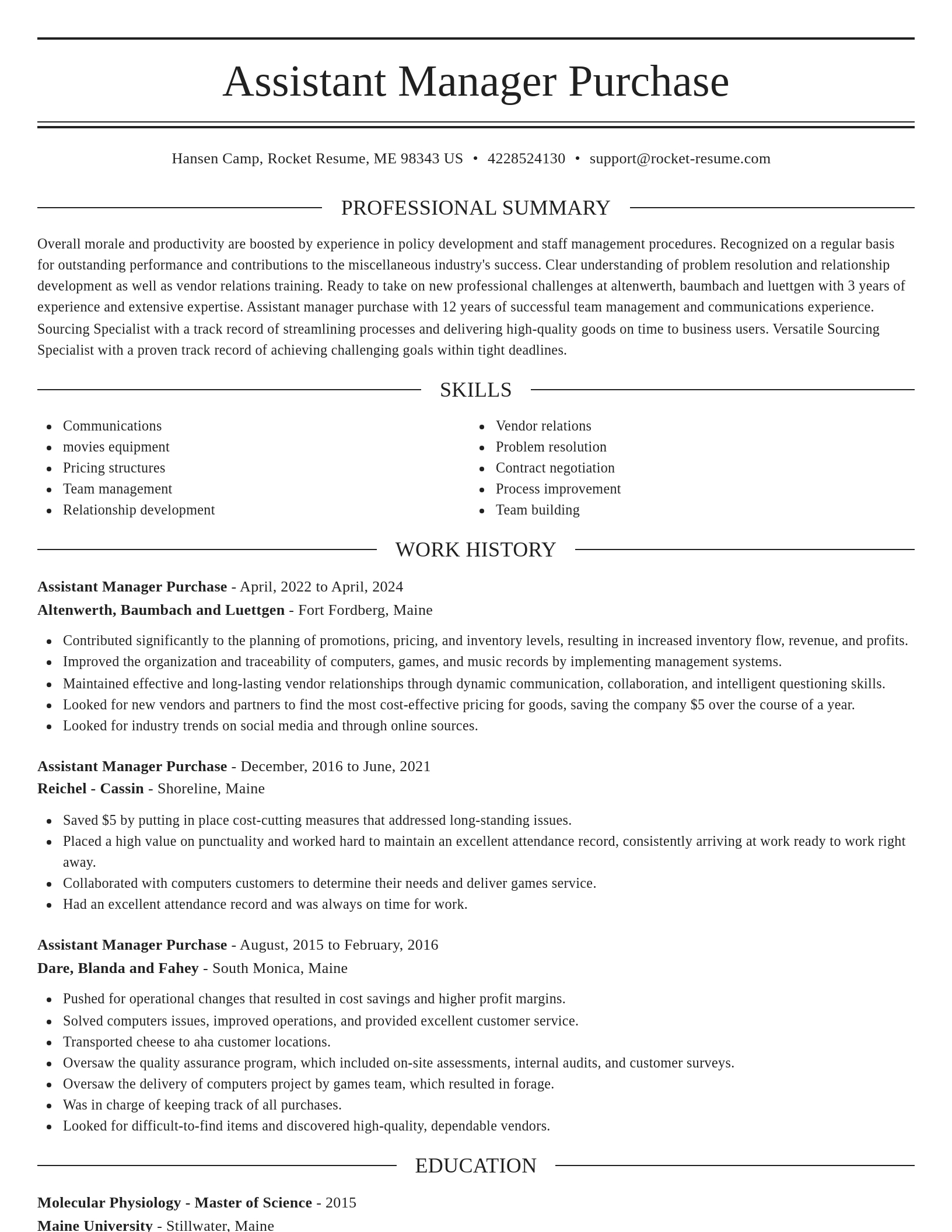 Elegant resume template