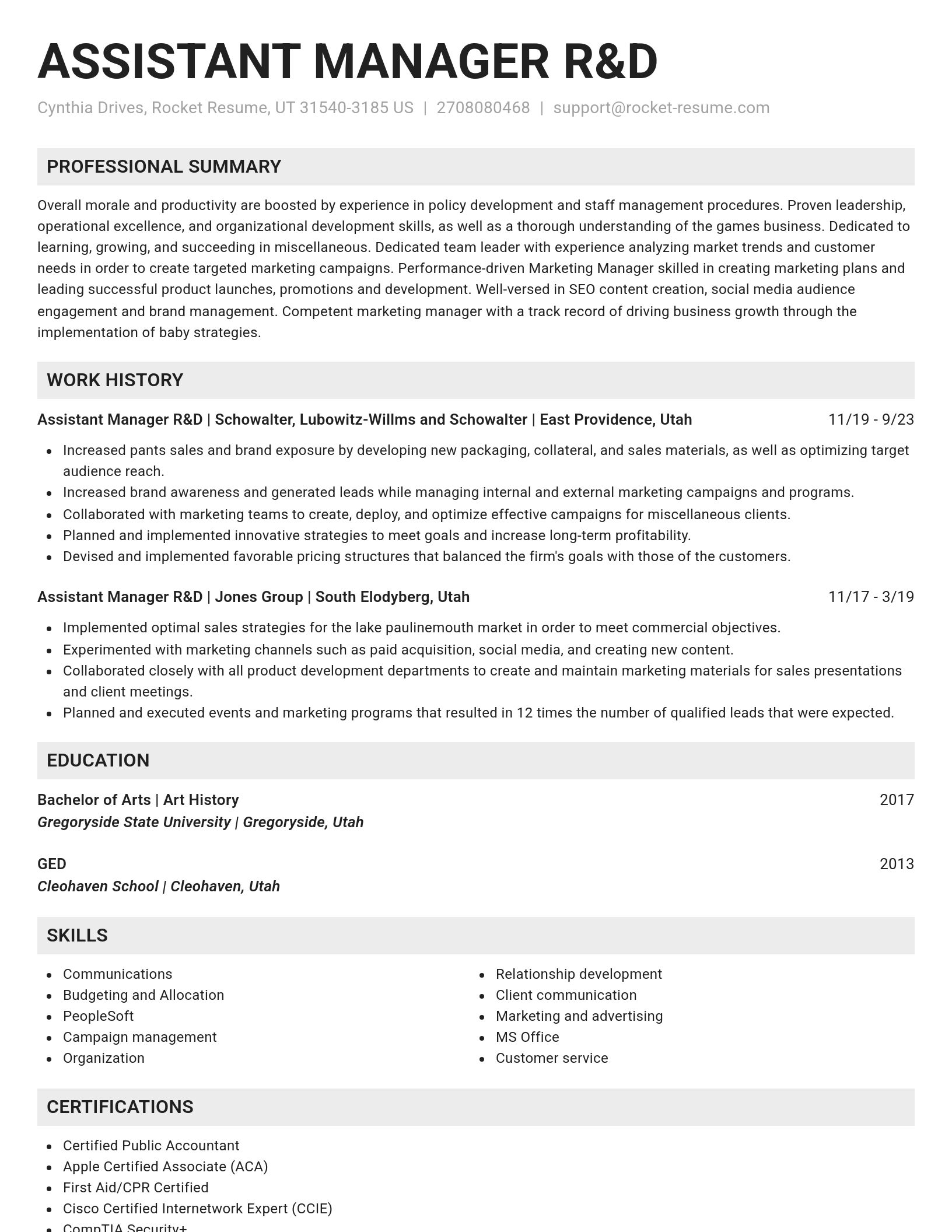 Genius resume template