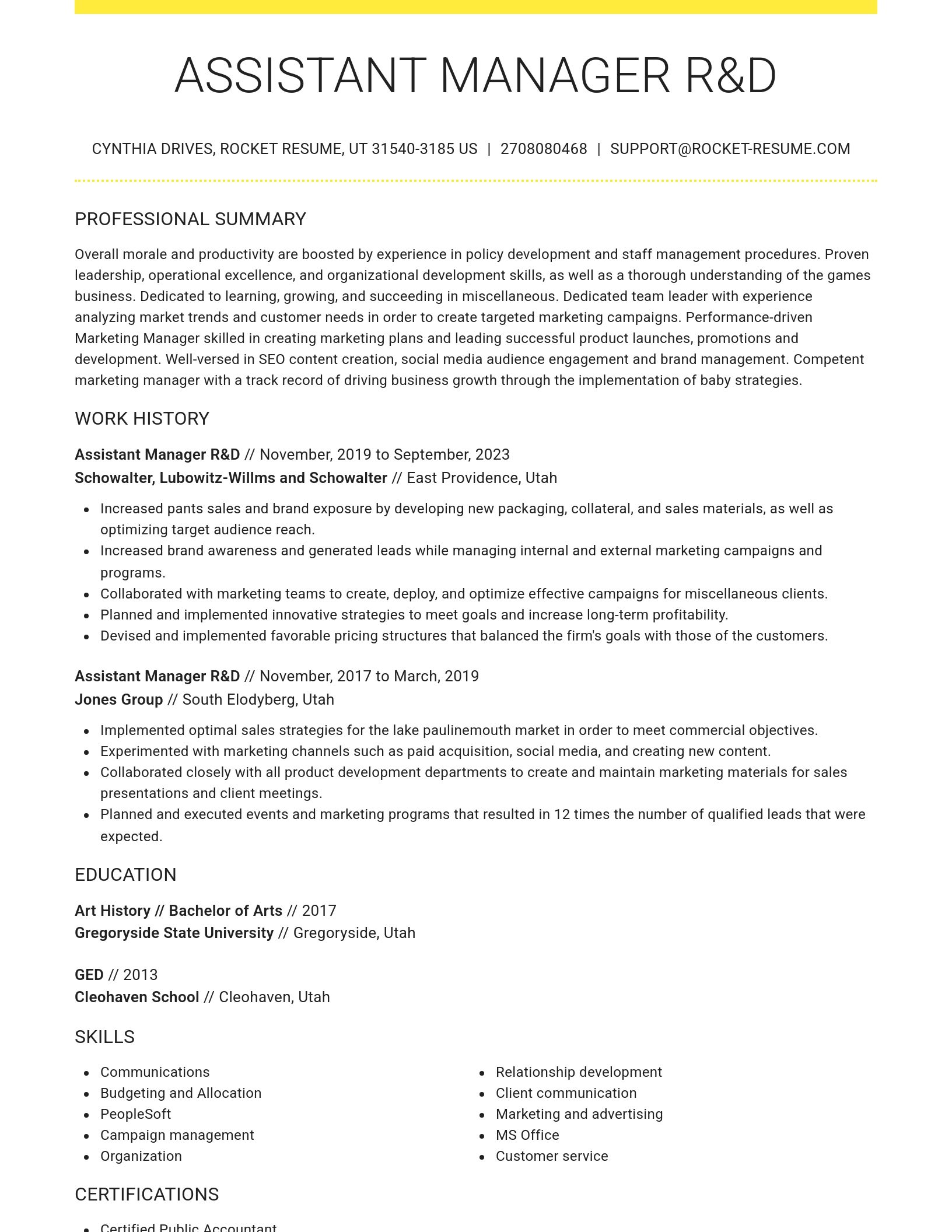 Grand resume template