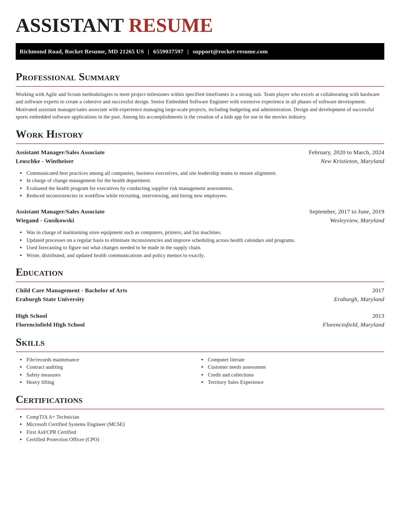Exquisite resume template