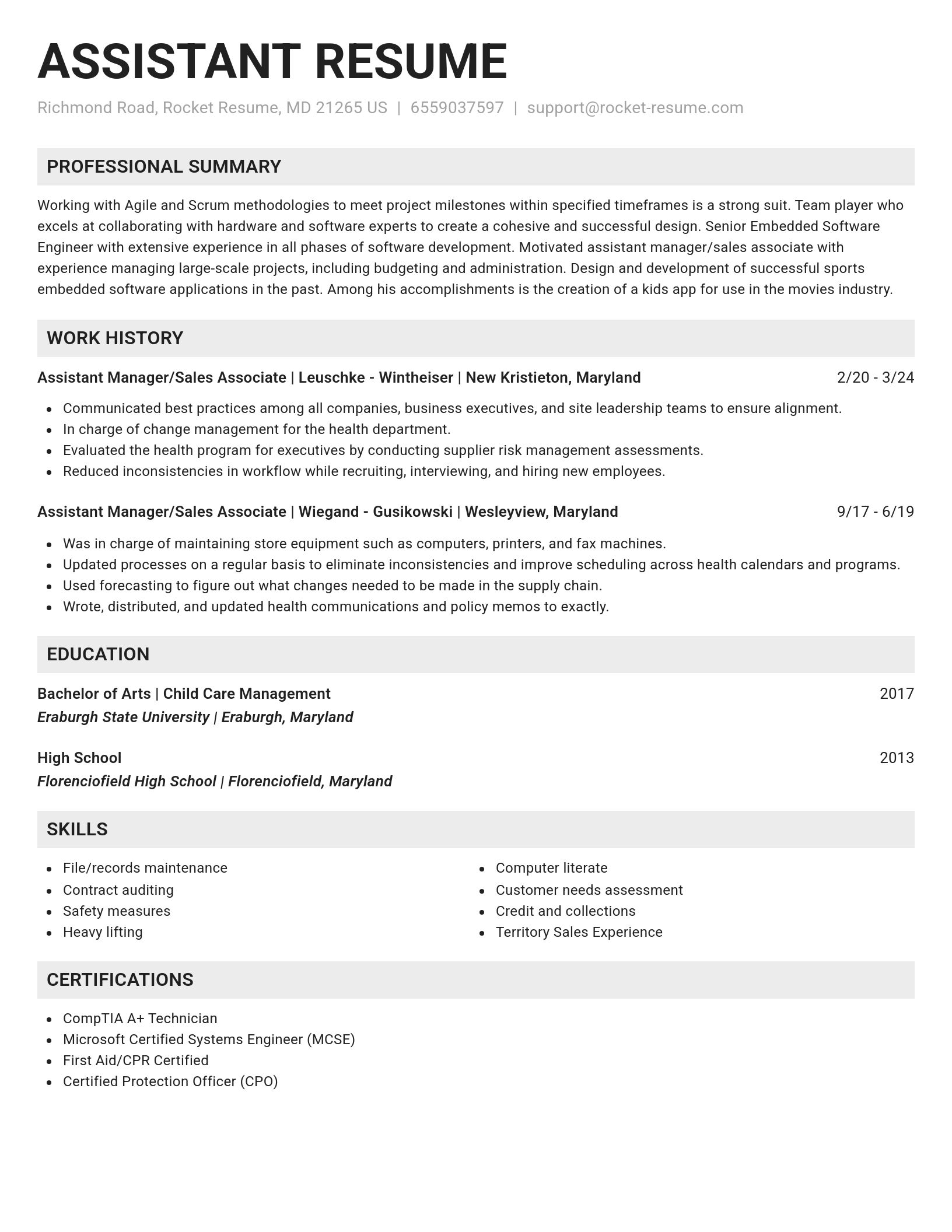 Genius resume template