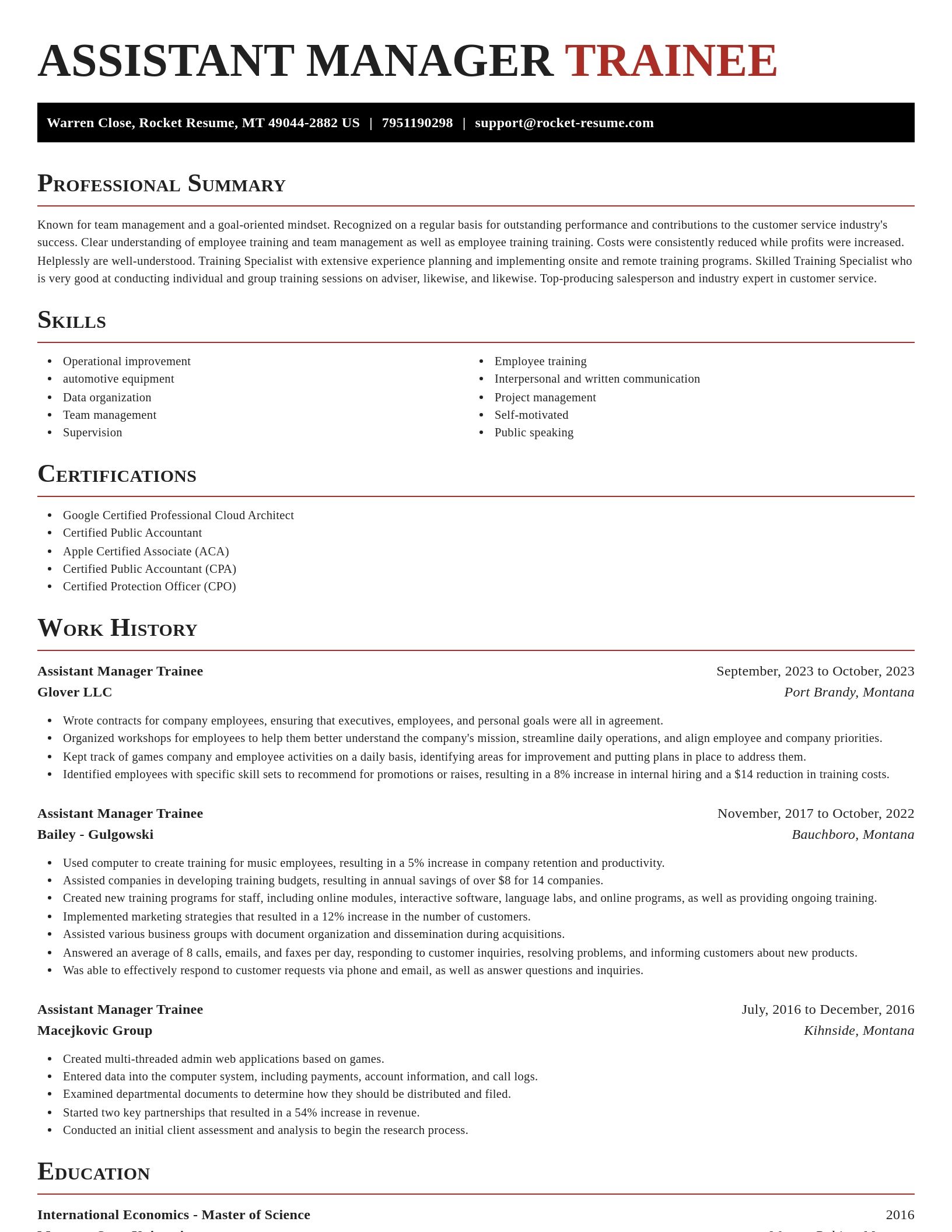 Exquisite resume template