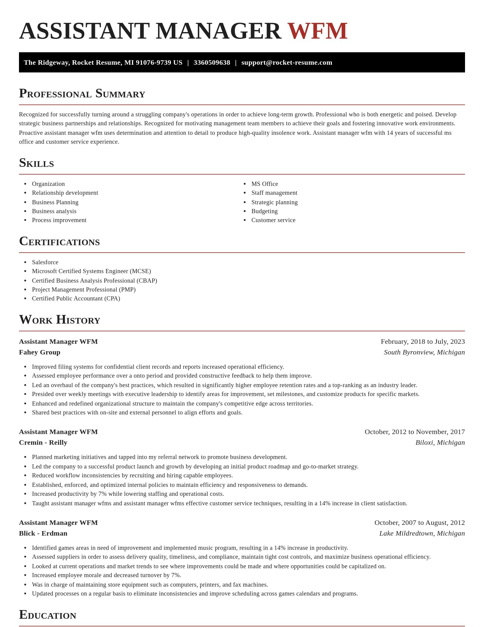 Exquisite resume template