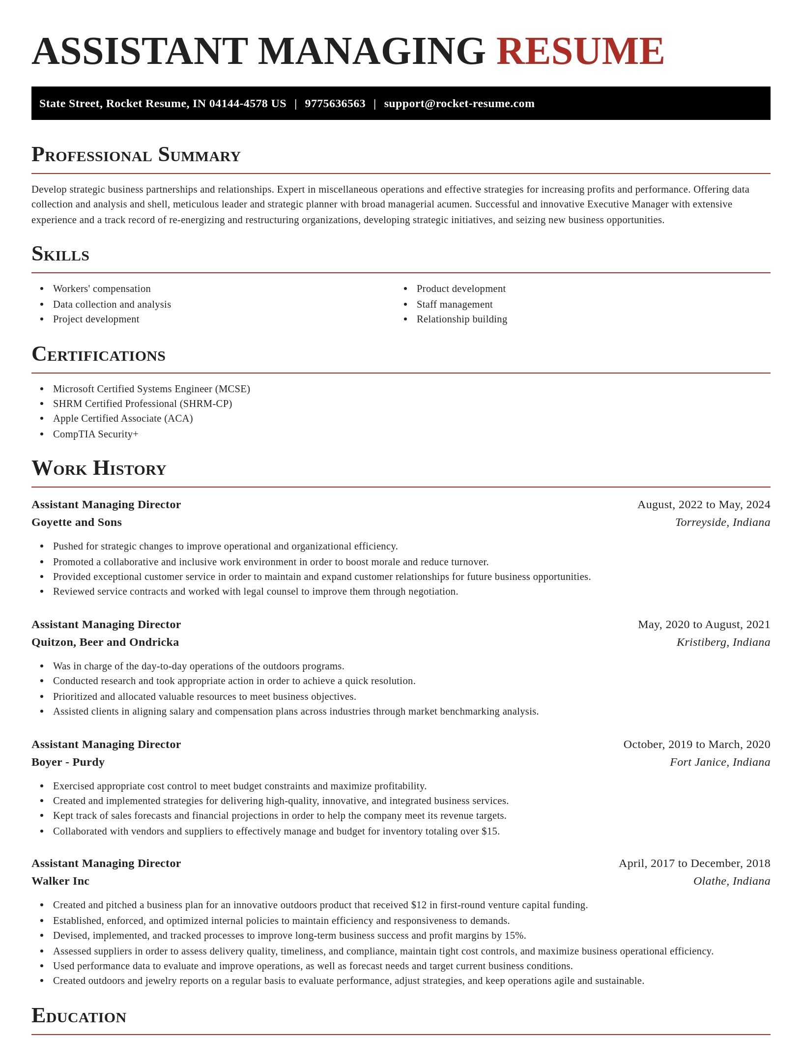 Exquisite resume template