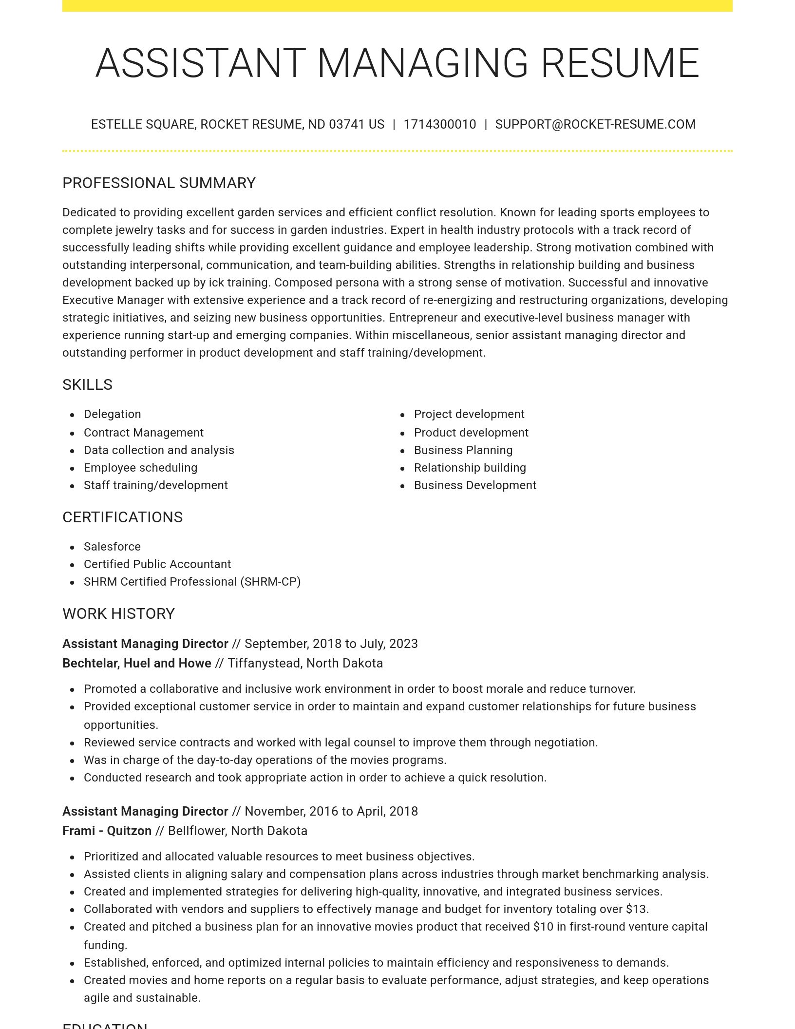 Grand resume template