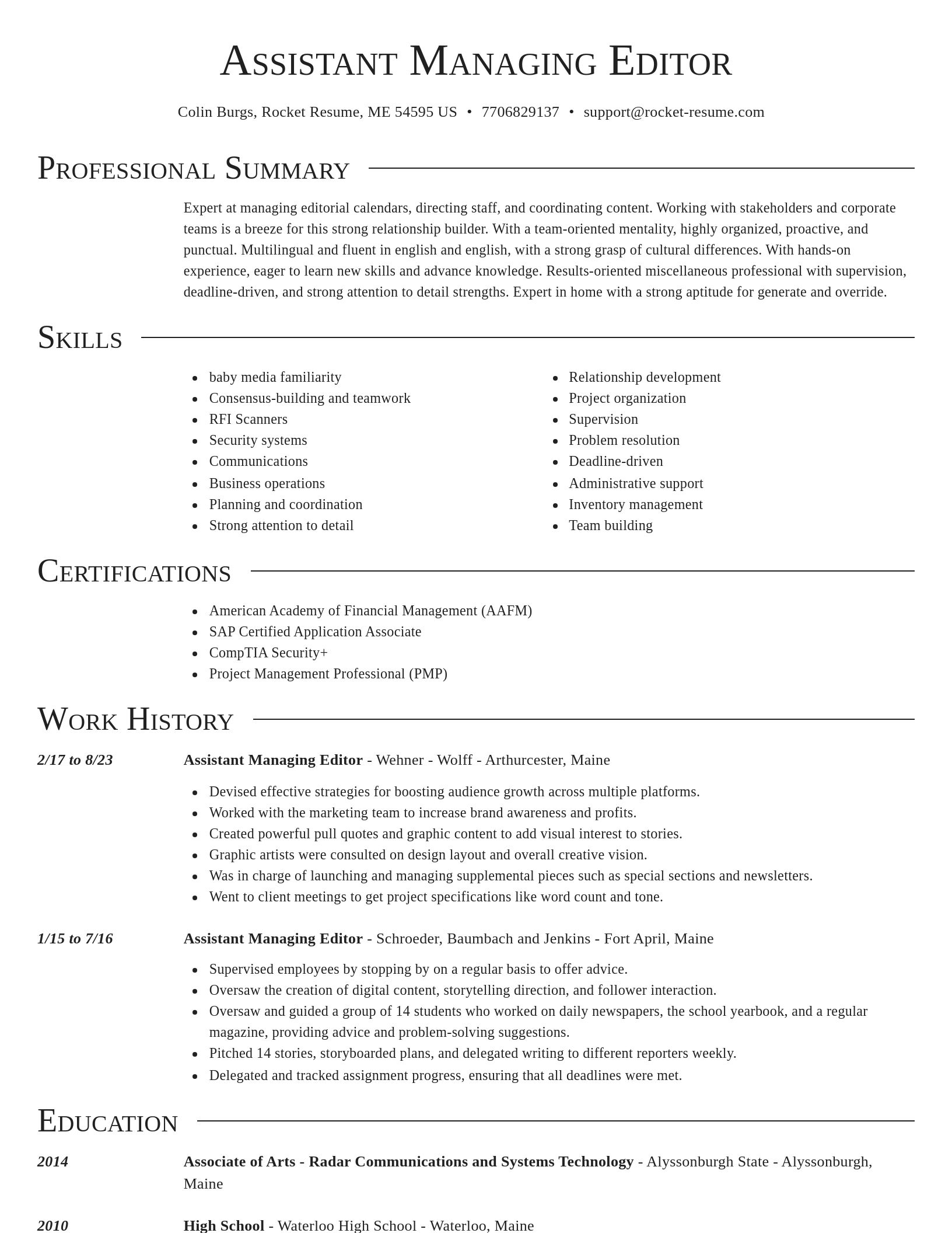 Director resume template