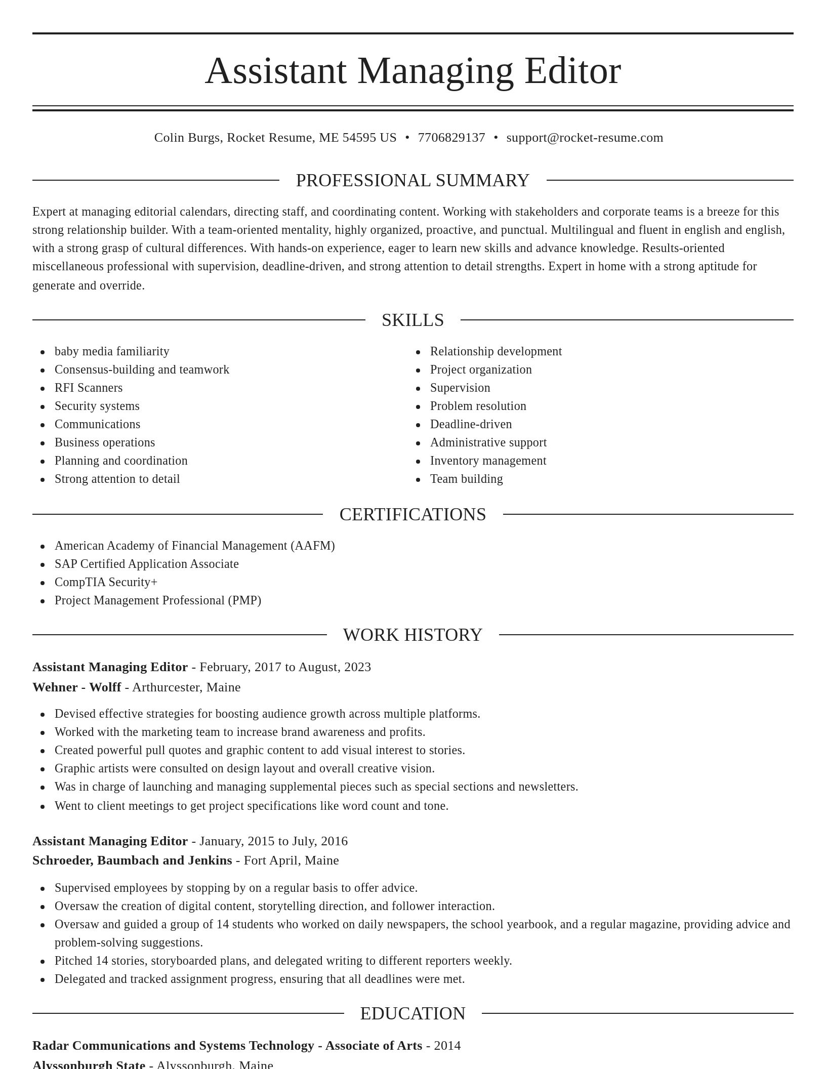Elegant resume template