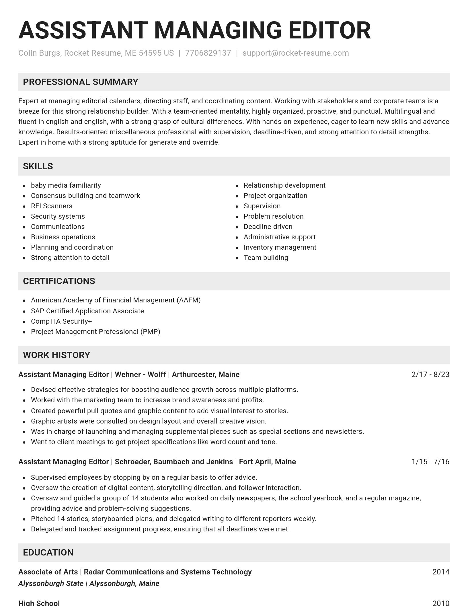 Genius resume template
