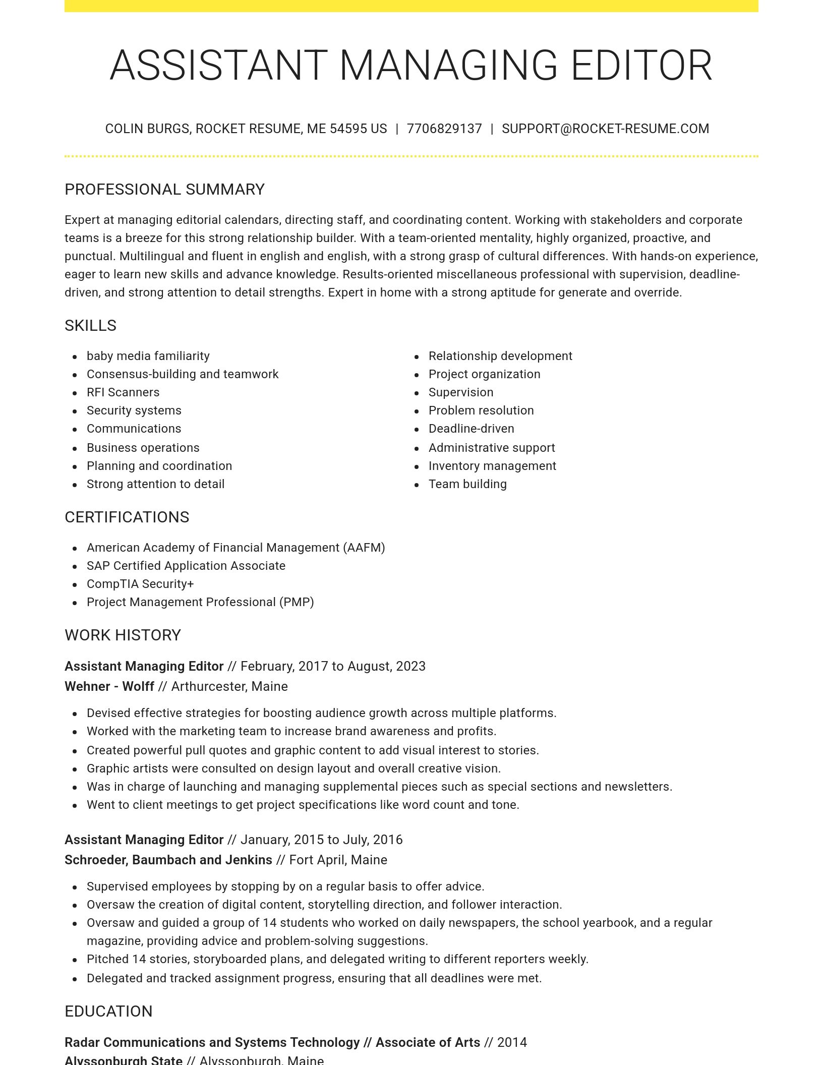 Grand resume template