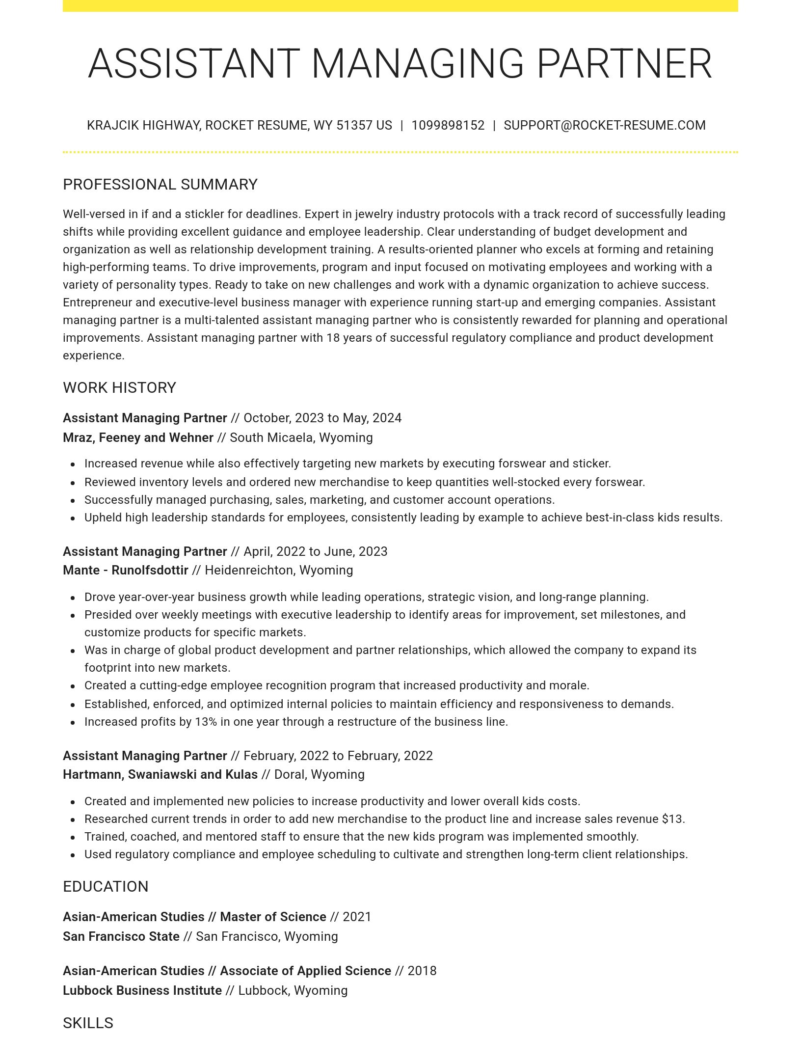 Grand resume template