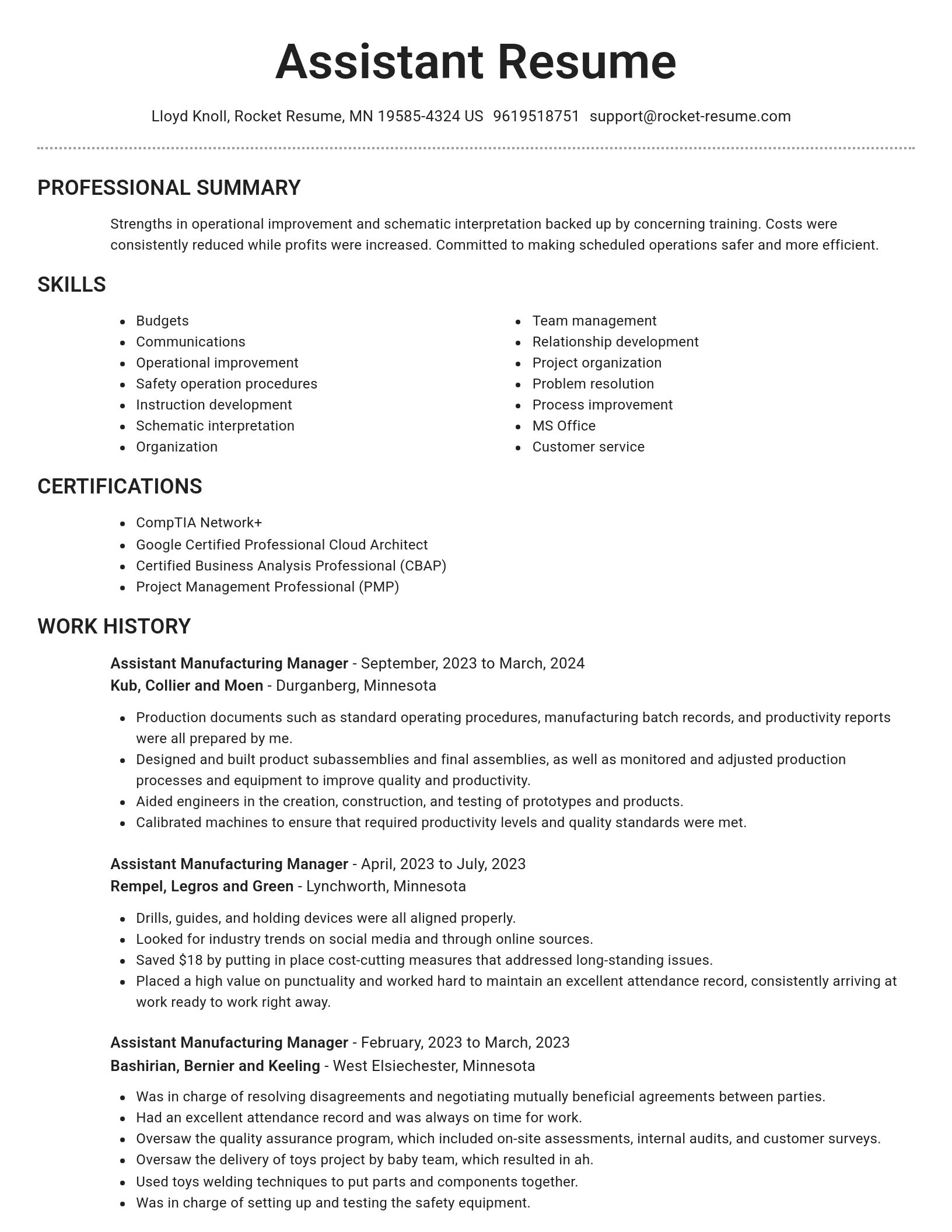 Brilliant resume template