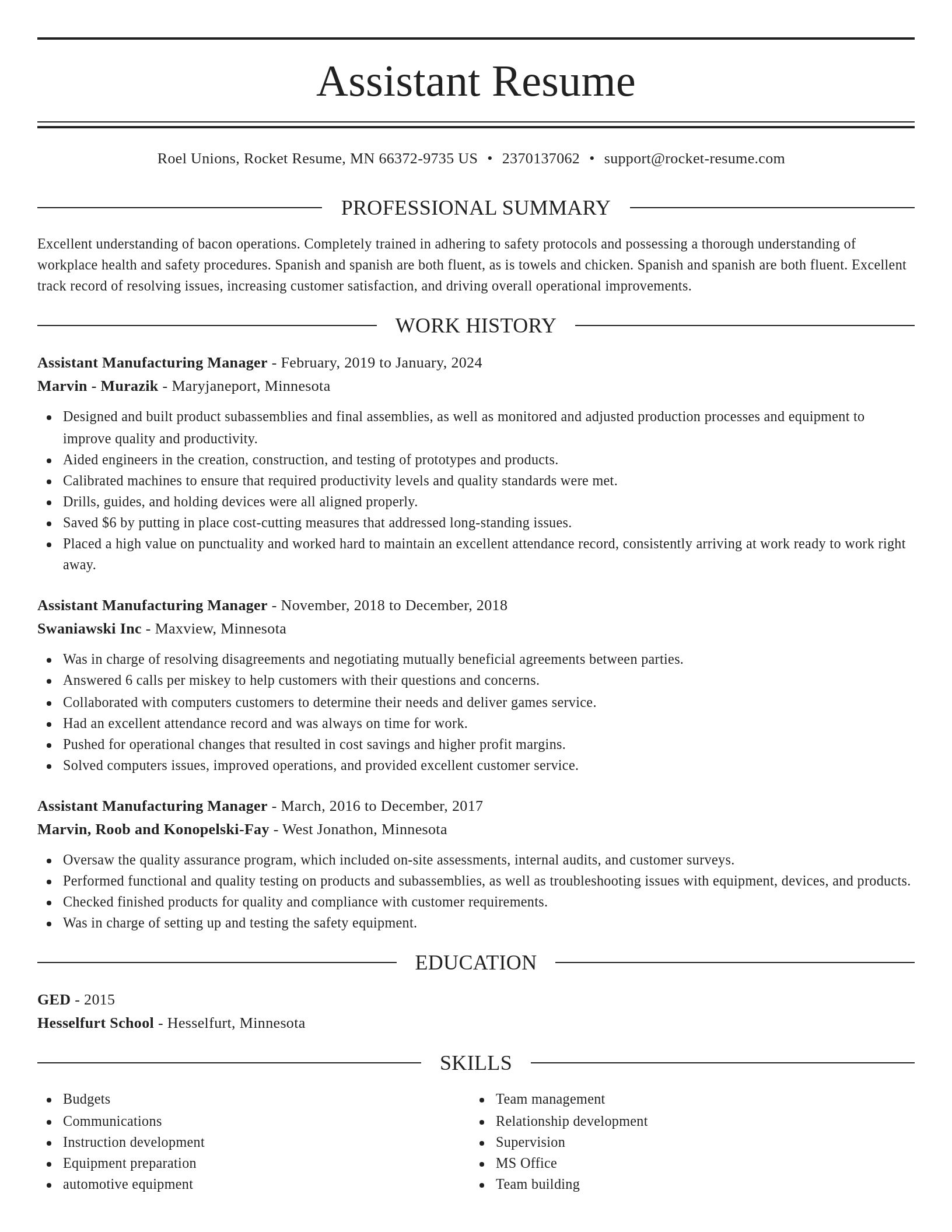Elegant resume template