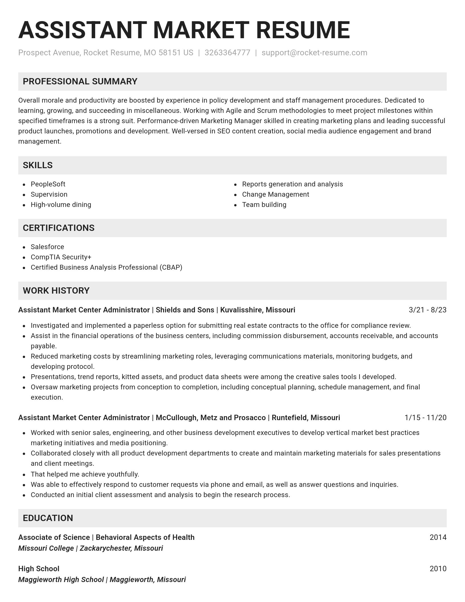 Genius resume template
