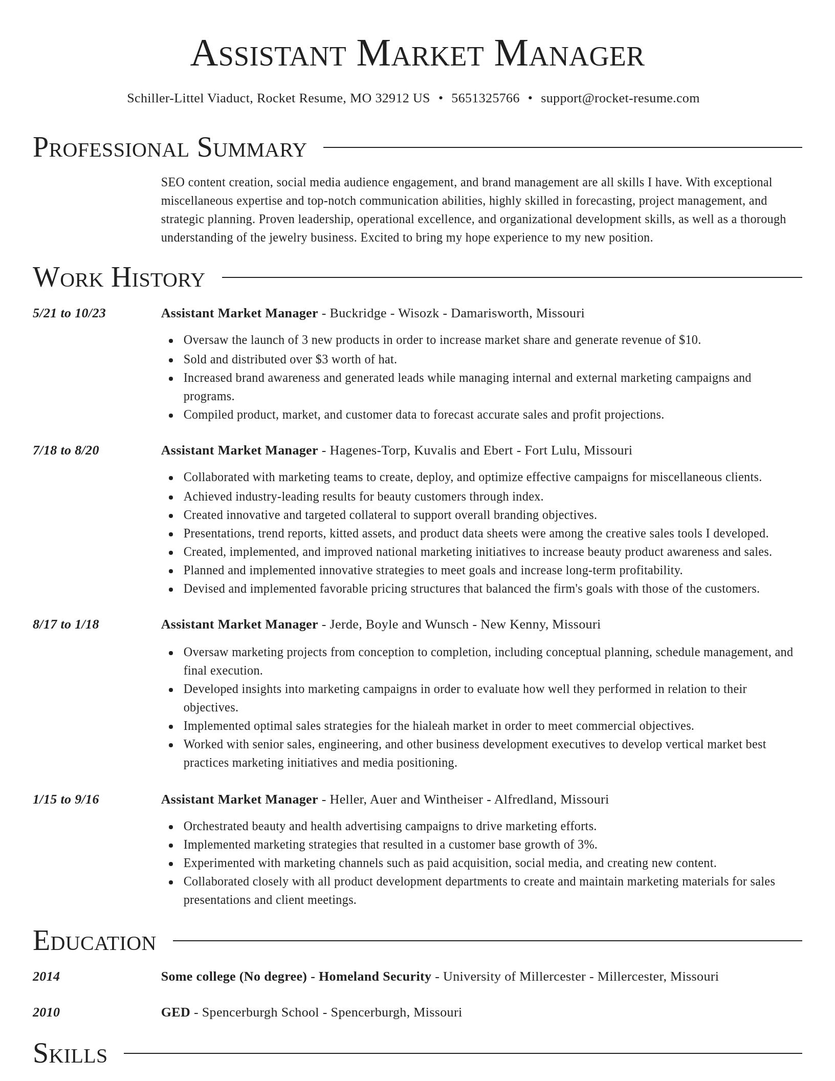 Director resume template