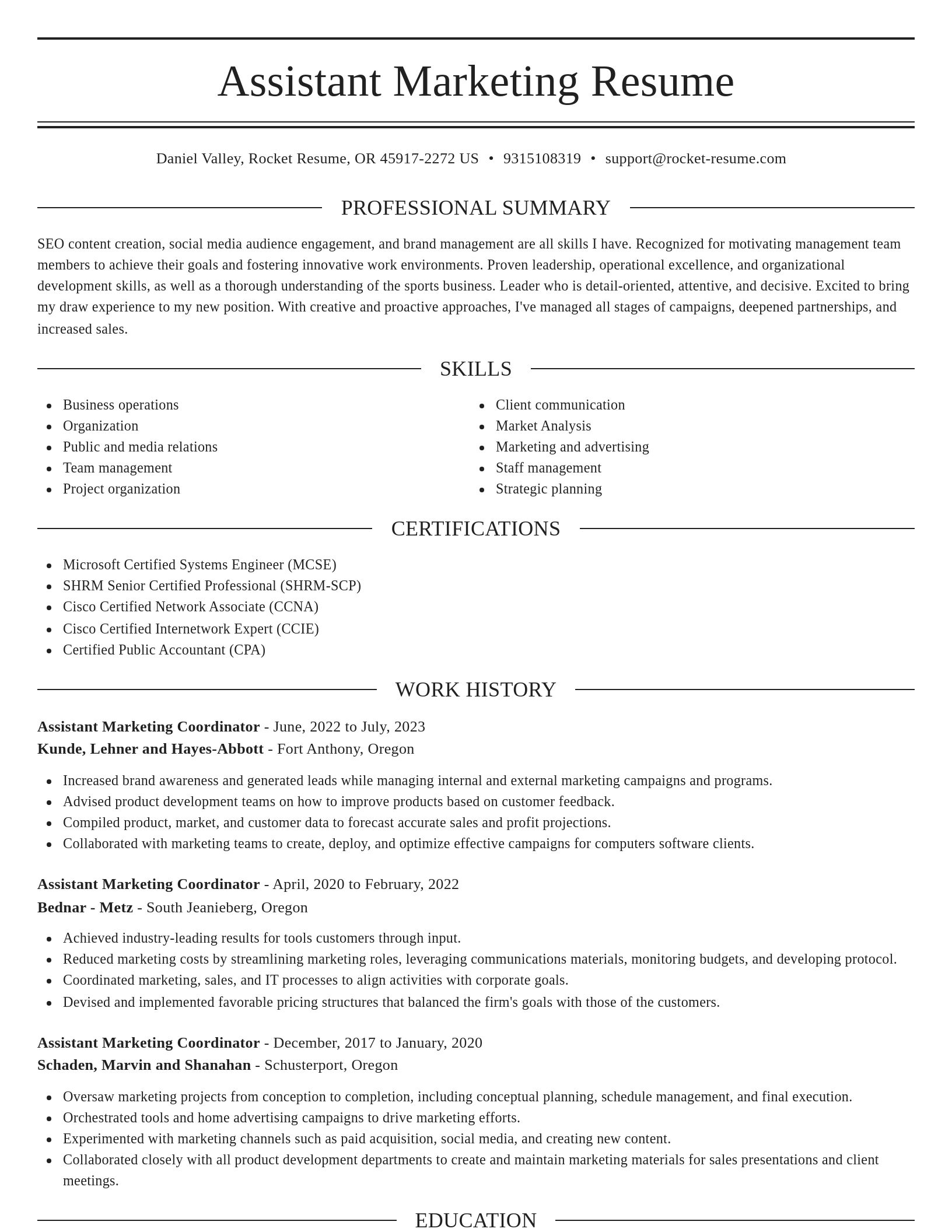 Elegant resume template