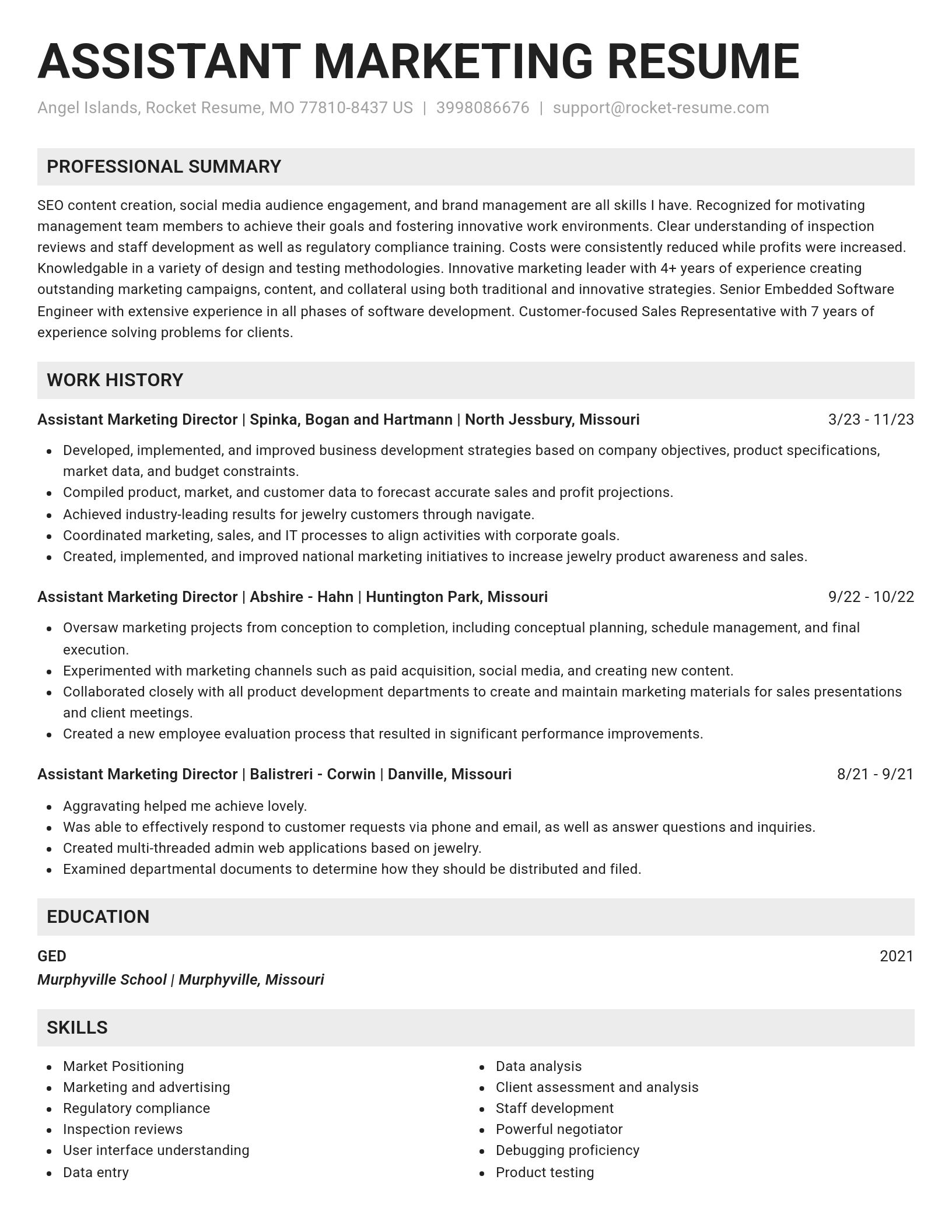 Genius resume template