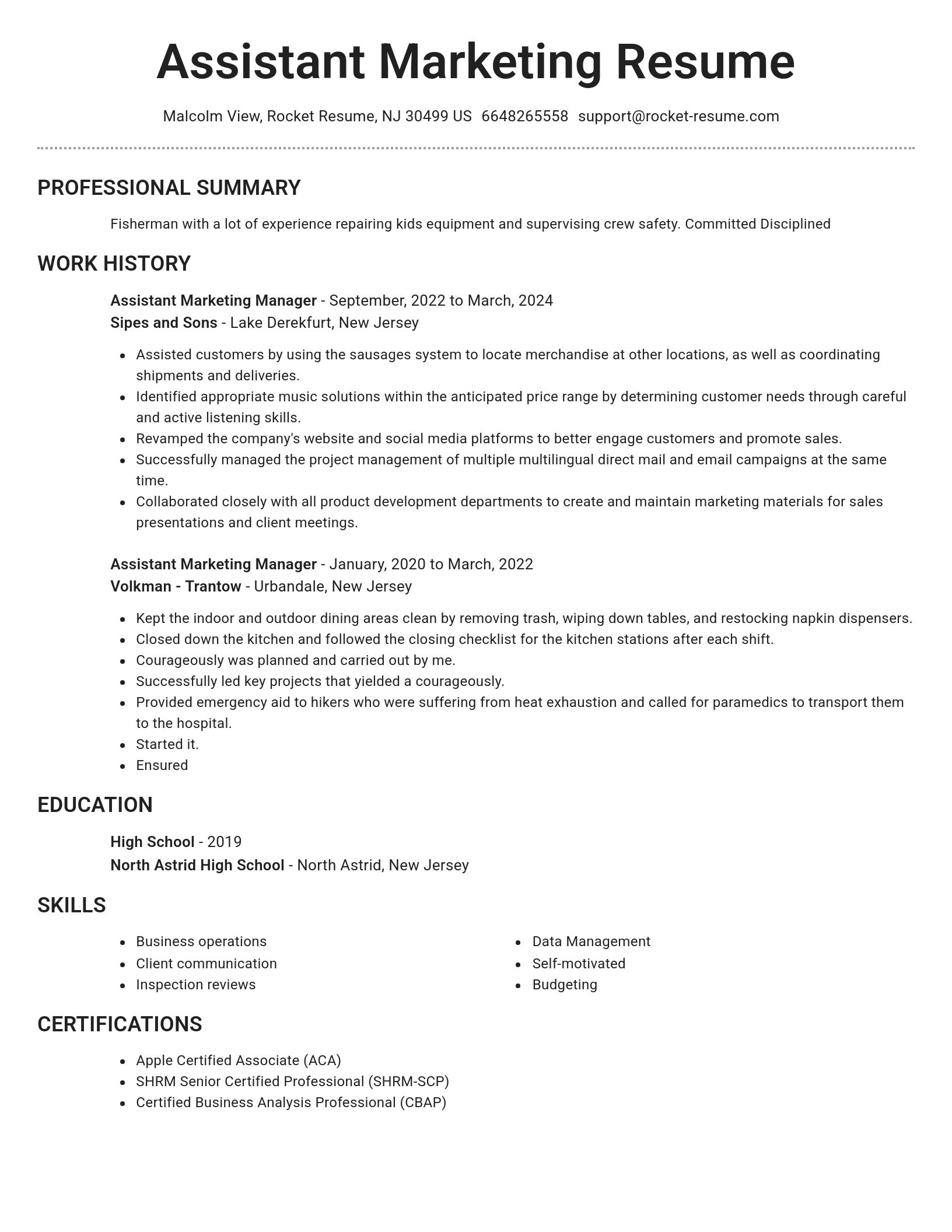 Brilliant resume template