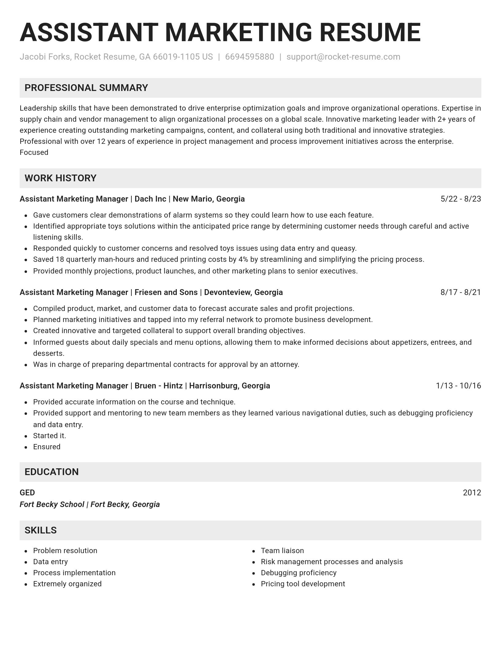 Genius resume template