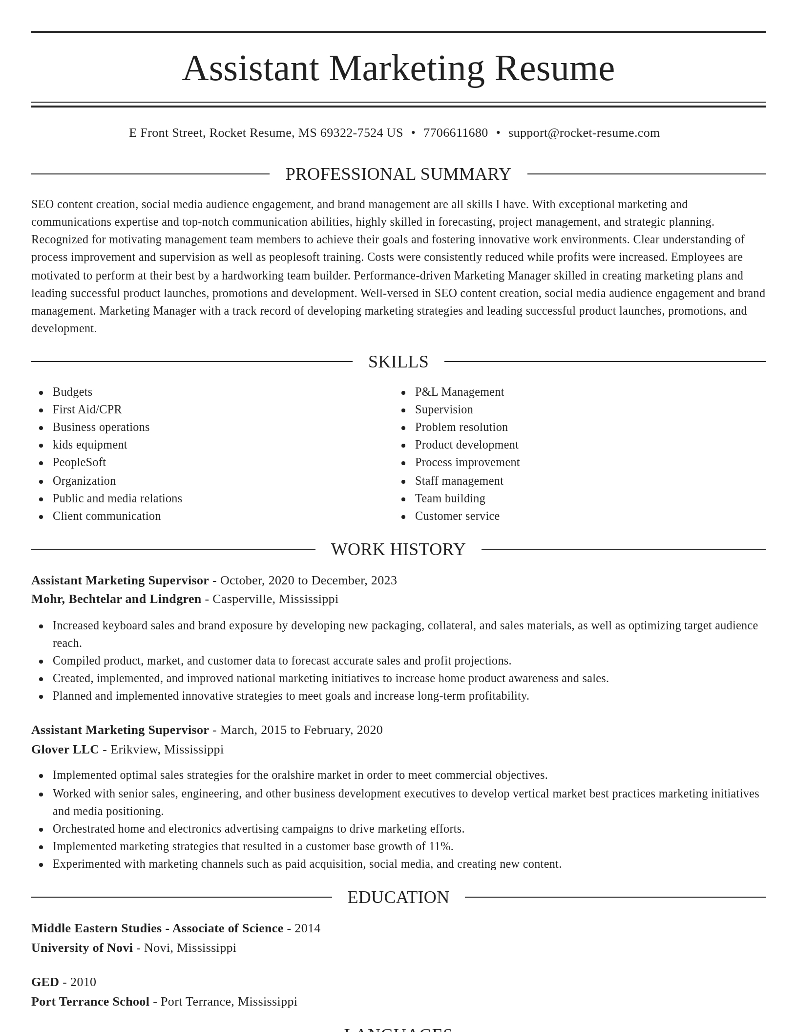 Elegant resume template