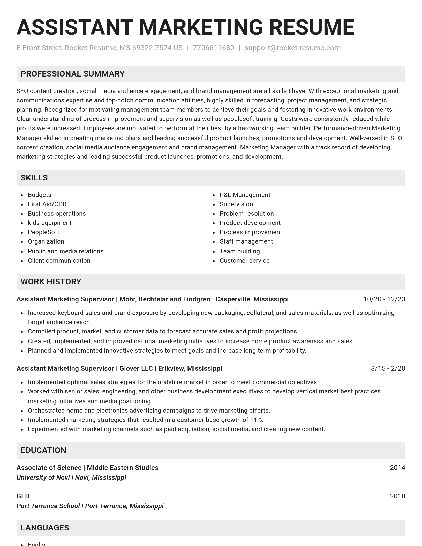 Genius resume template